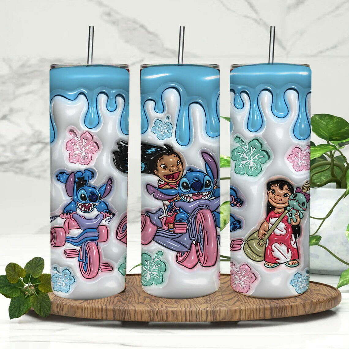 3D Inflated Tumbler Wrap, Design Tumbler, 3D Puffy Tumbler Wrap 6