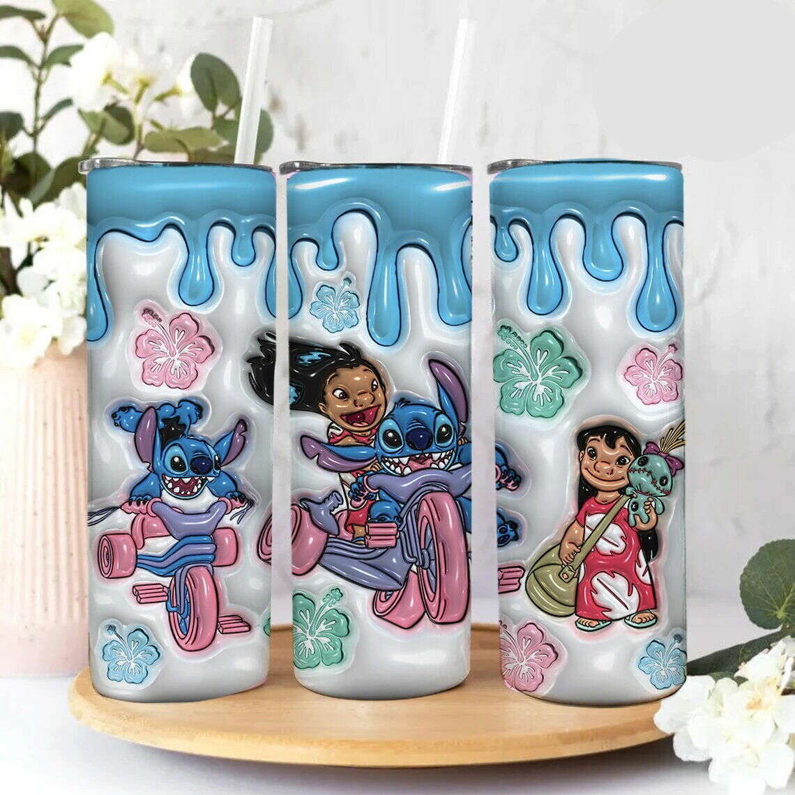 3D Inflated Tumbler Wrap, Design Tumbler, 3D Puffy Tumbler Wrap 6