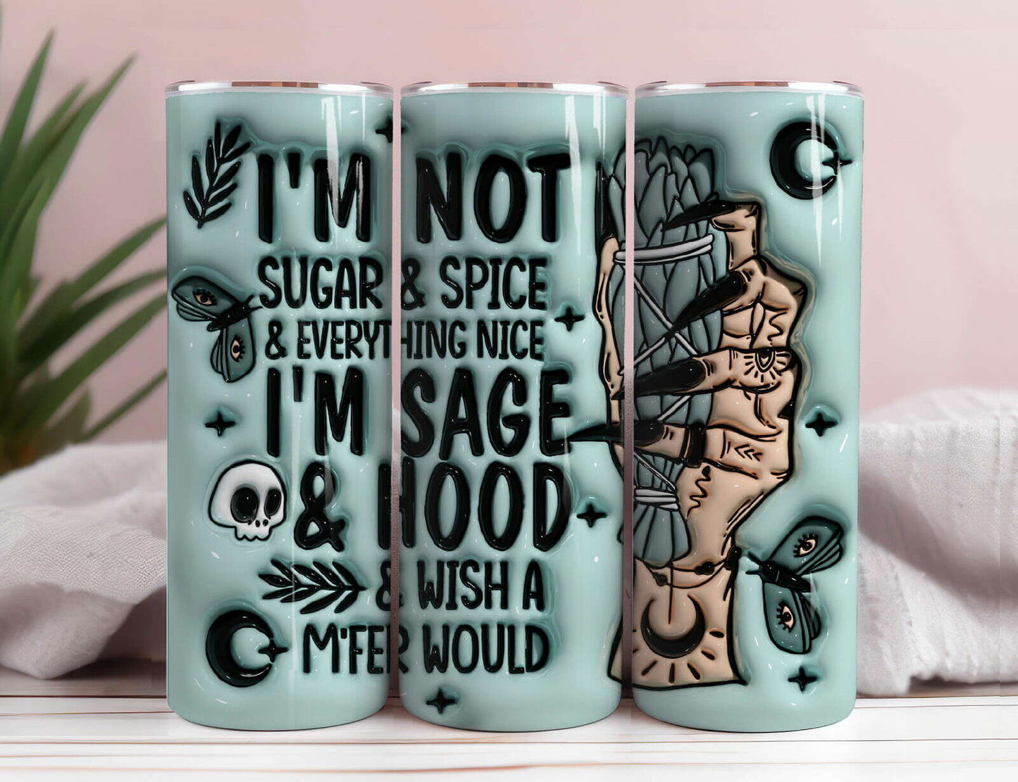 3D Inflated Tumbler Wrap, Halloween Inflated Tumbler 3D
