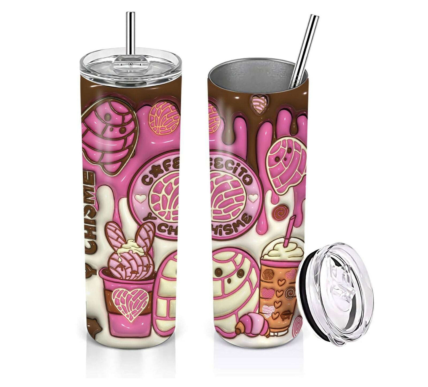 3D Inflated Tumbler Wrap, Mexican Halloween 3