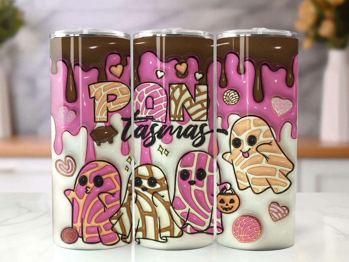 3D Inflated Tumbler Wrap, Mexican Halloween 7