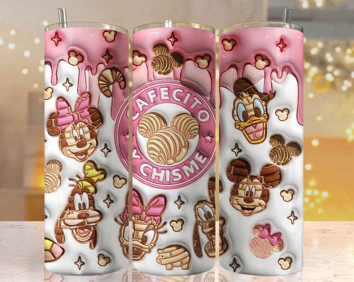 3D Inflated Tumbler Wrap, Mexican Png