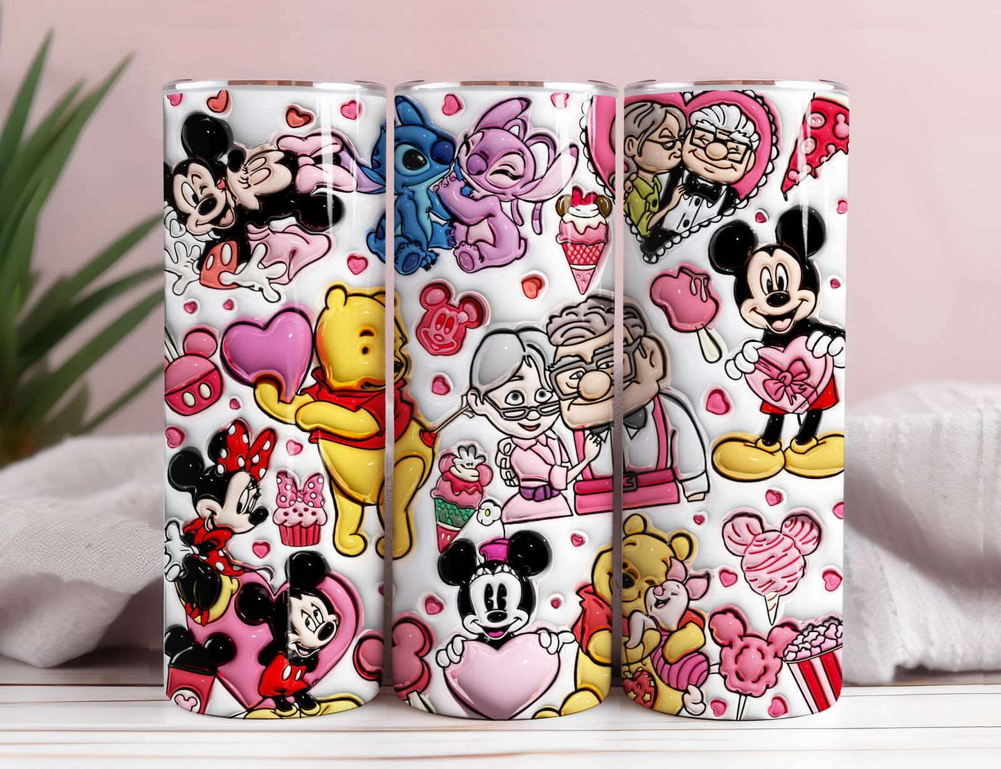 3D Inflated Valentine Tumbler Wrap