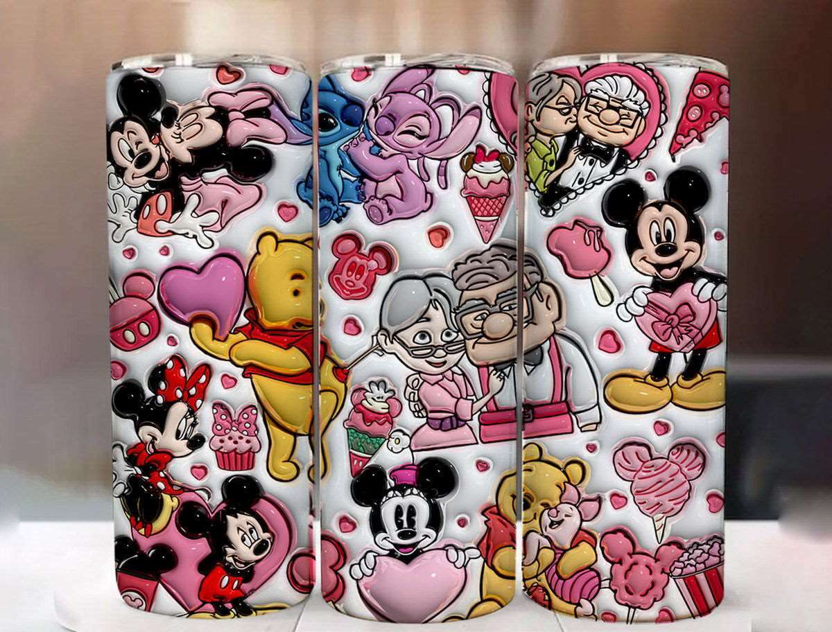3D Inflated Valentine Tumbler Wrap
