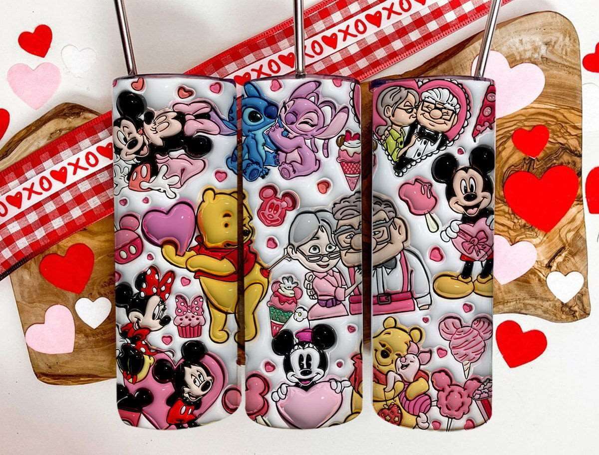 3D Inflated Valentine Tumbler Wrap