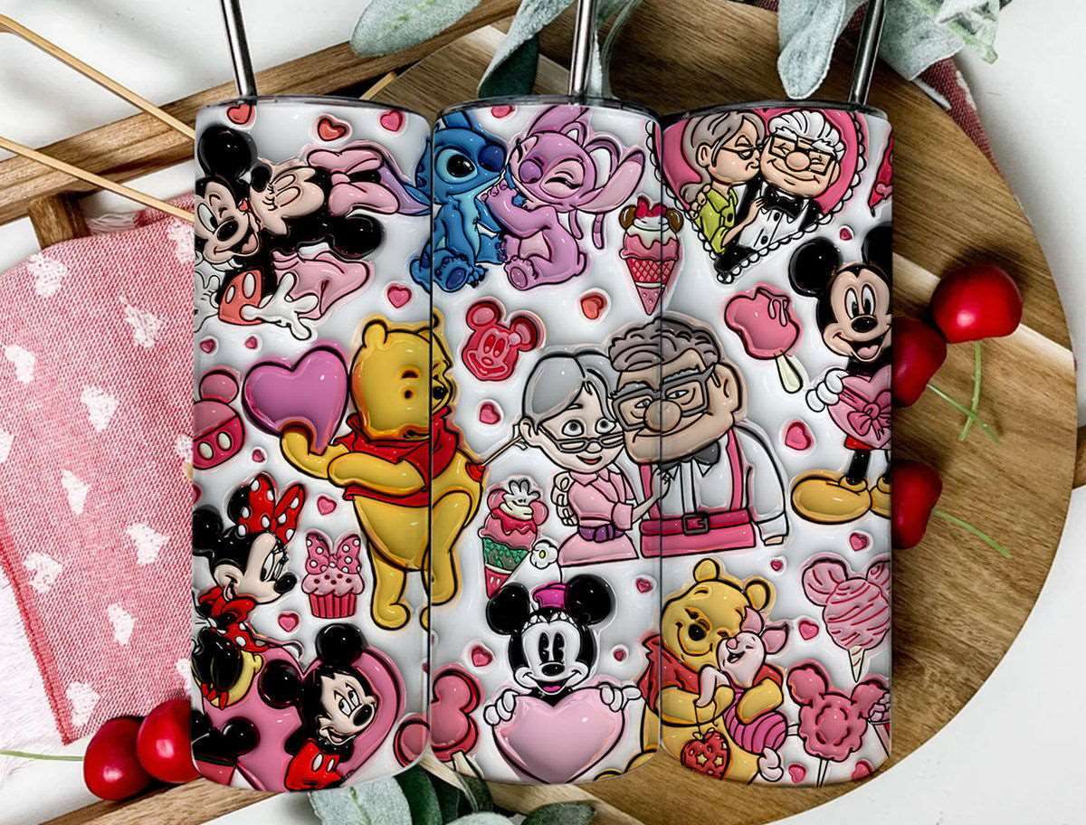 3D Inflated Valentine Tumbler Wrap