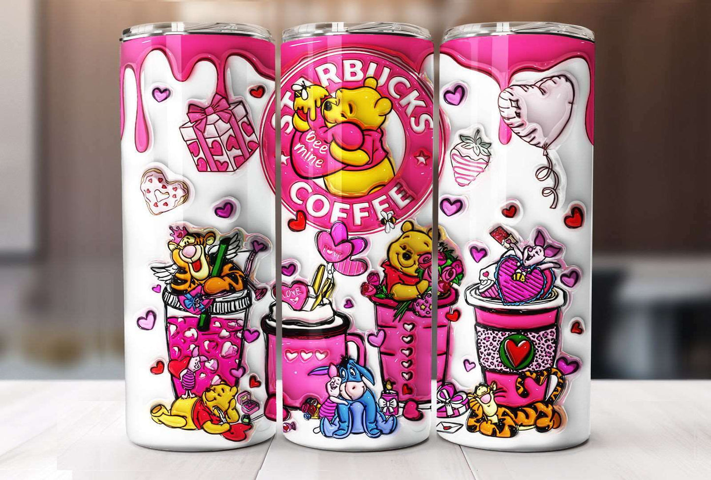 3D Inflated Valentine Tumbler Wrap, Happy Valentine,Png Download 2