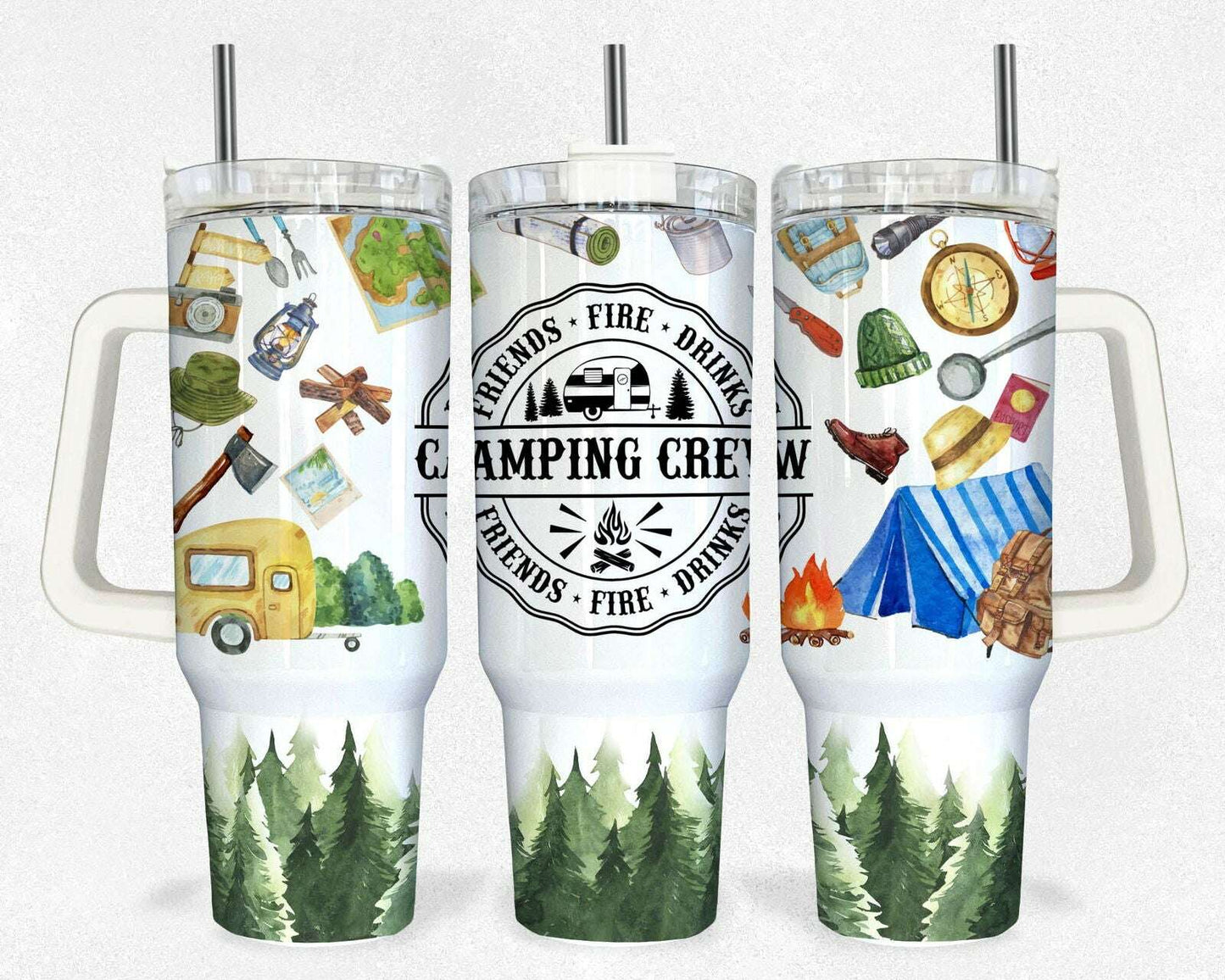 40oz Tumbler Wrap, Camper 40oz Sublimation Design