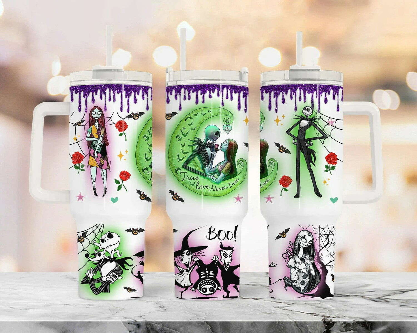 40oz Tumbler Wrap, Halloween Tumbler Wrap, Nightmare Before Christmas Wrap