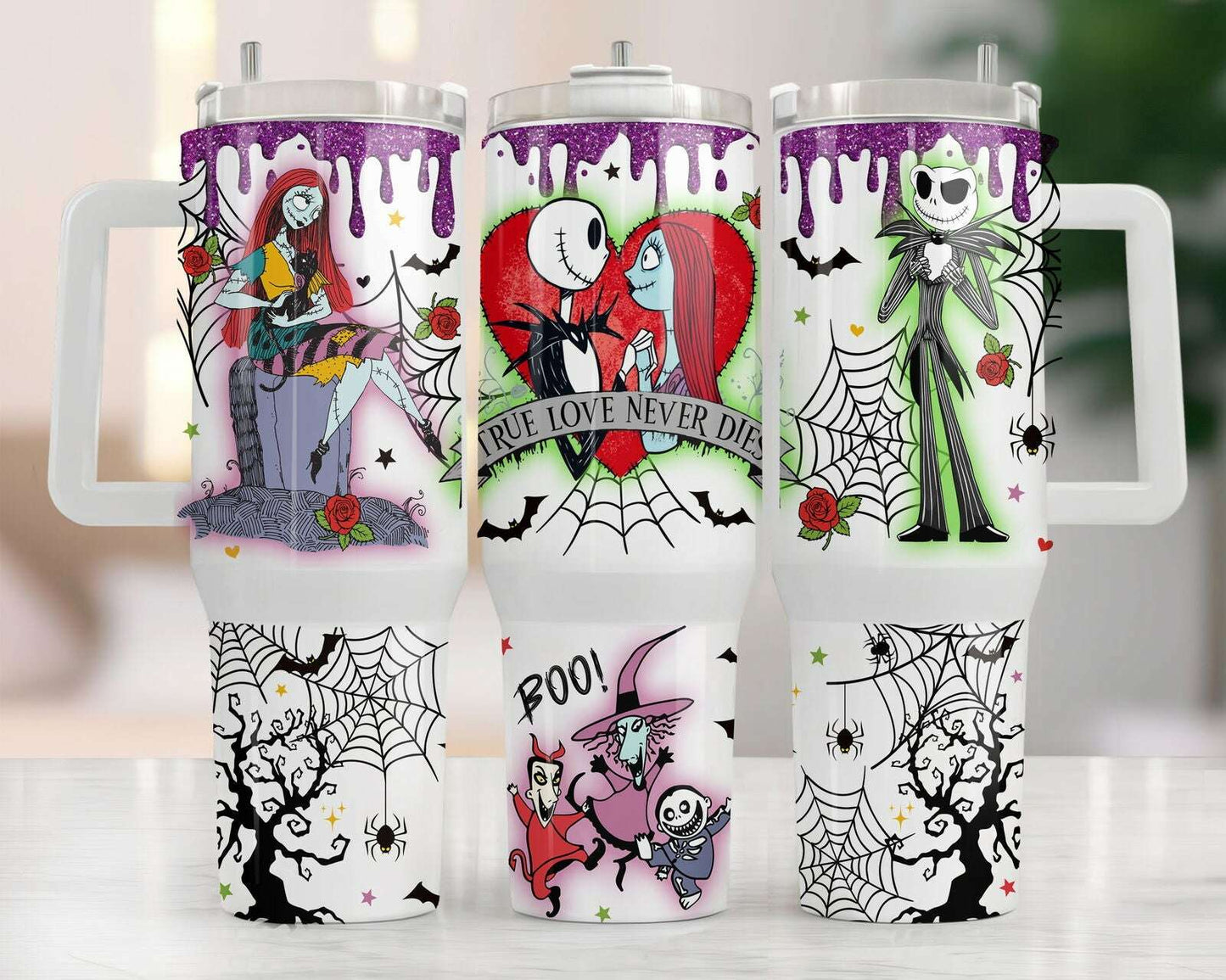 40oz Tumbler Wrap Png, Halloween 2 pieces 40 oz Tumbler Png, Horror 40oz Tumbler Png Sublimation Designs