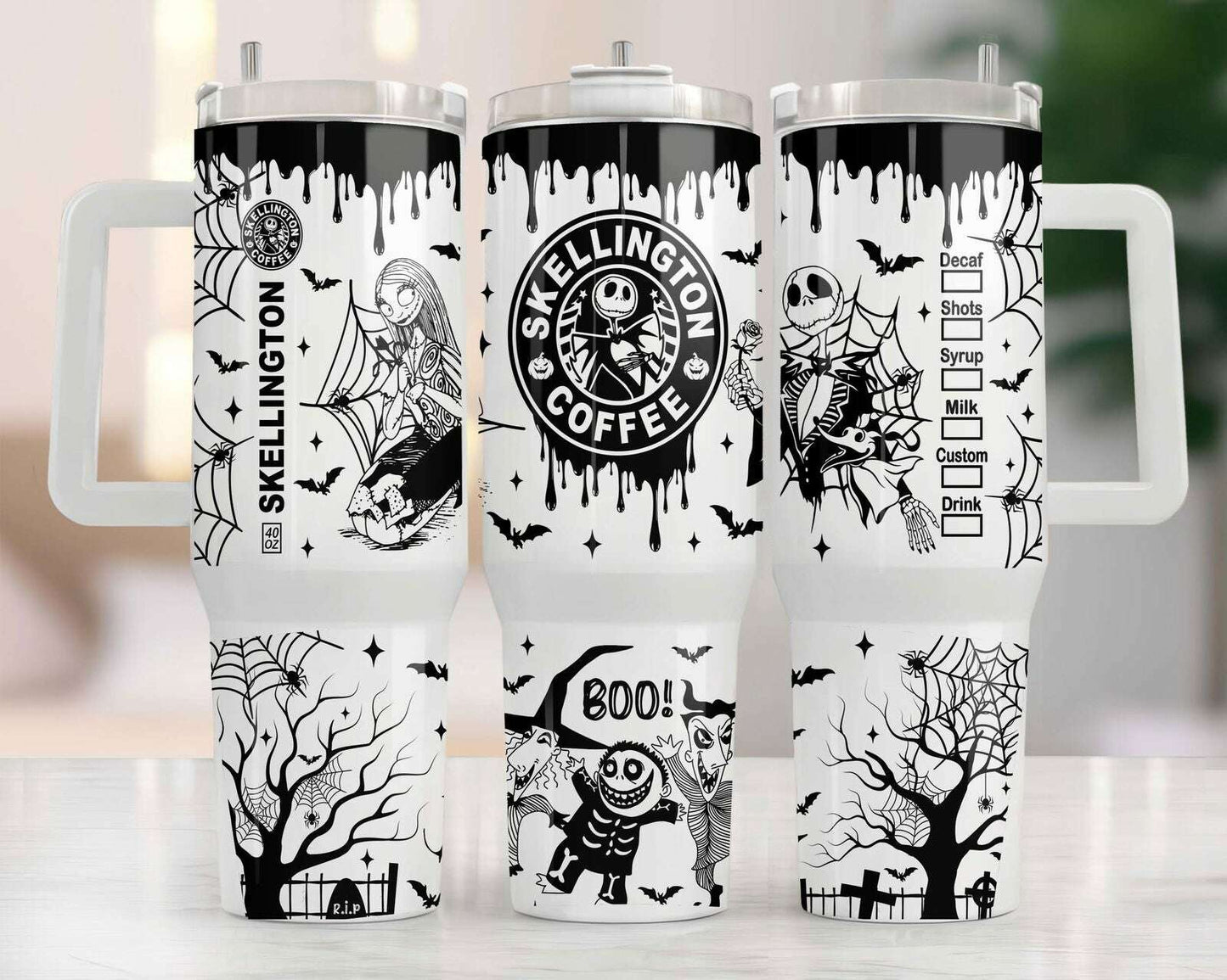 40oz Tumbler Wrap Png, Halloween 2 pieces 40 oz Tumbler Png, Horror 40oz Tumbler Png Sublimation Designs