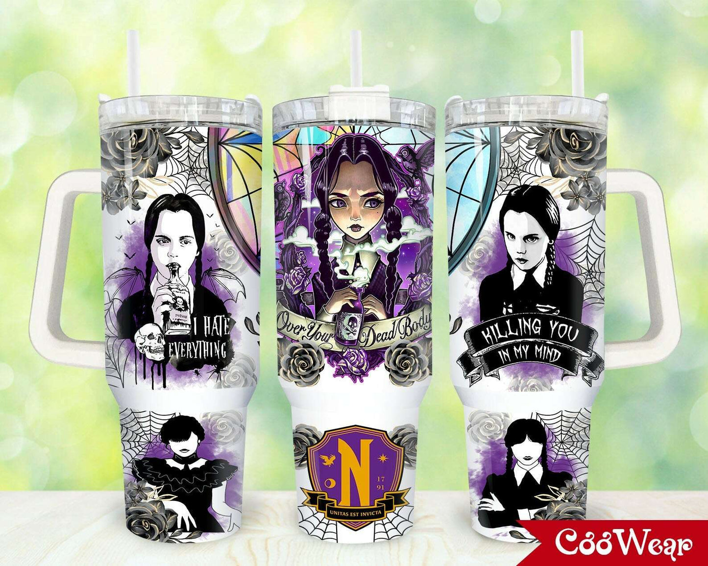 40oz Tumbler Wrap Png, Hor 2 pieces 40oz Tumbler Png