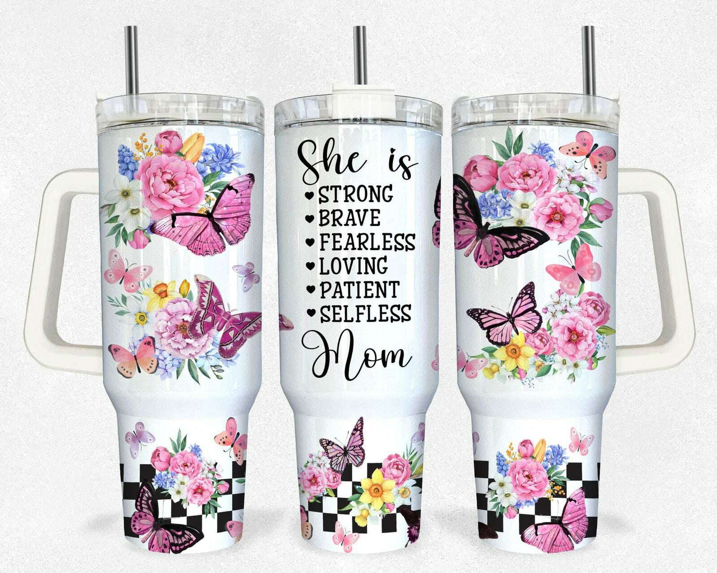 40oz Tumbler Wrap Positive Affirmations PNG