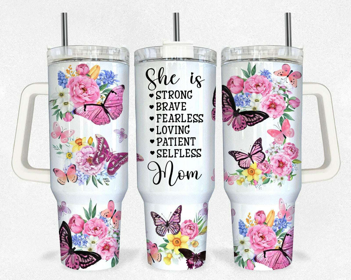 40oz Tumbler Wrap Positive Affirmations PNG