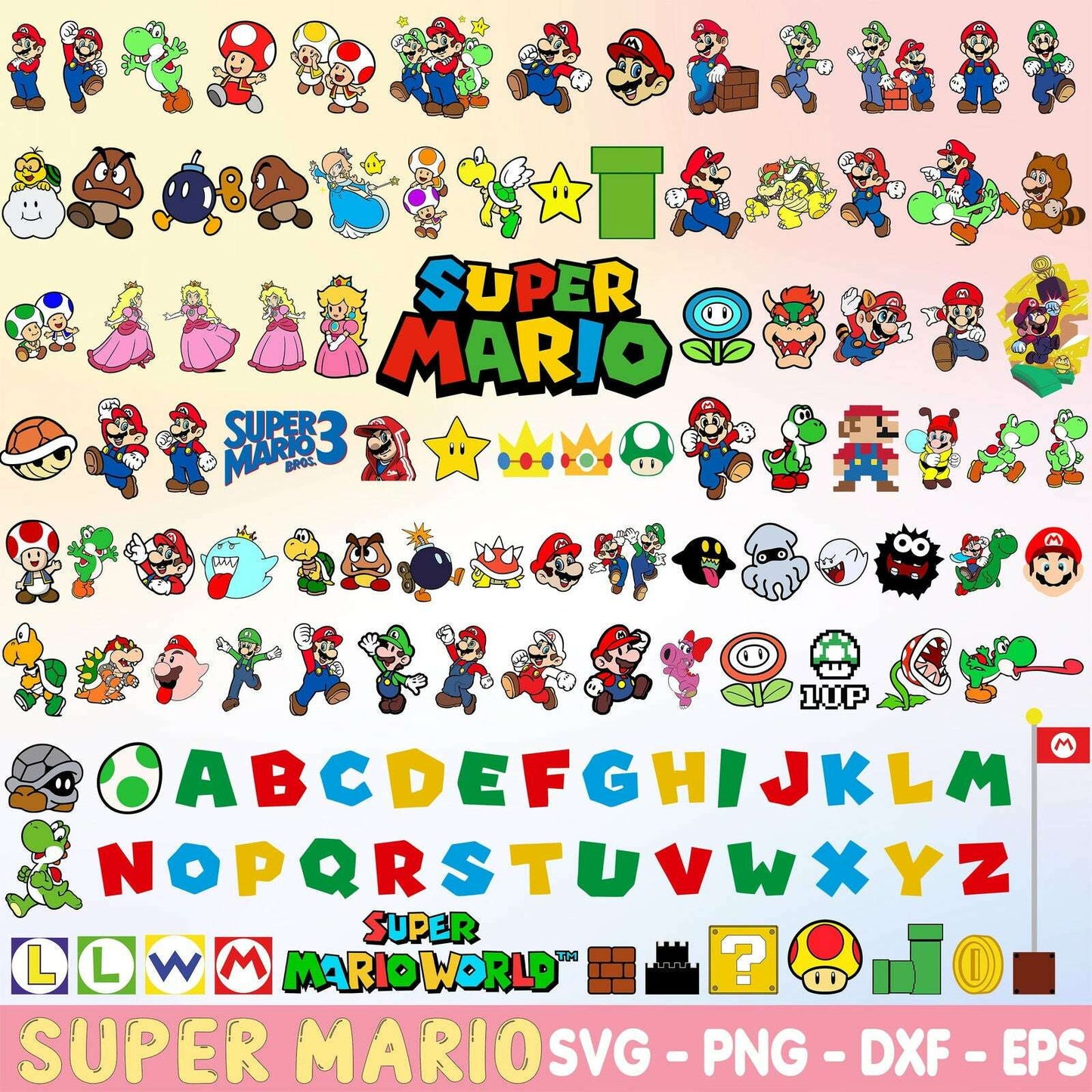 500+ Designs Bundle Layered Items
