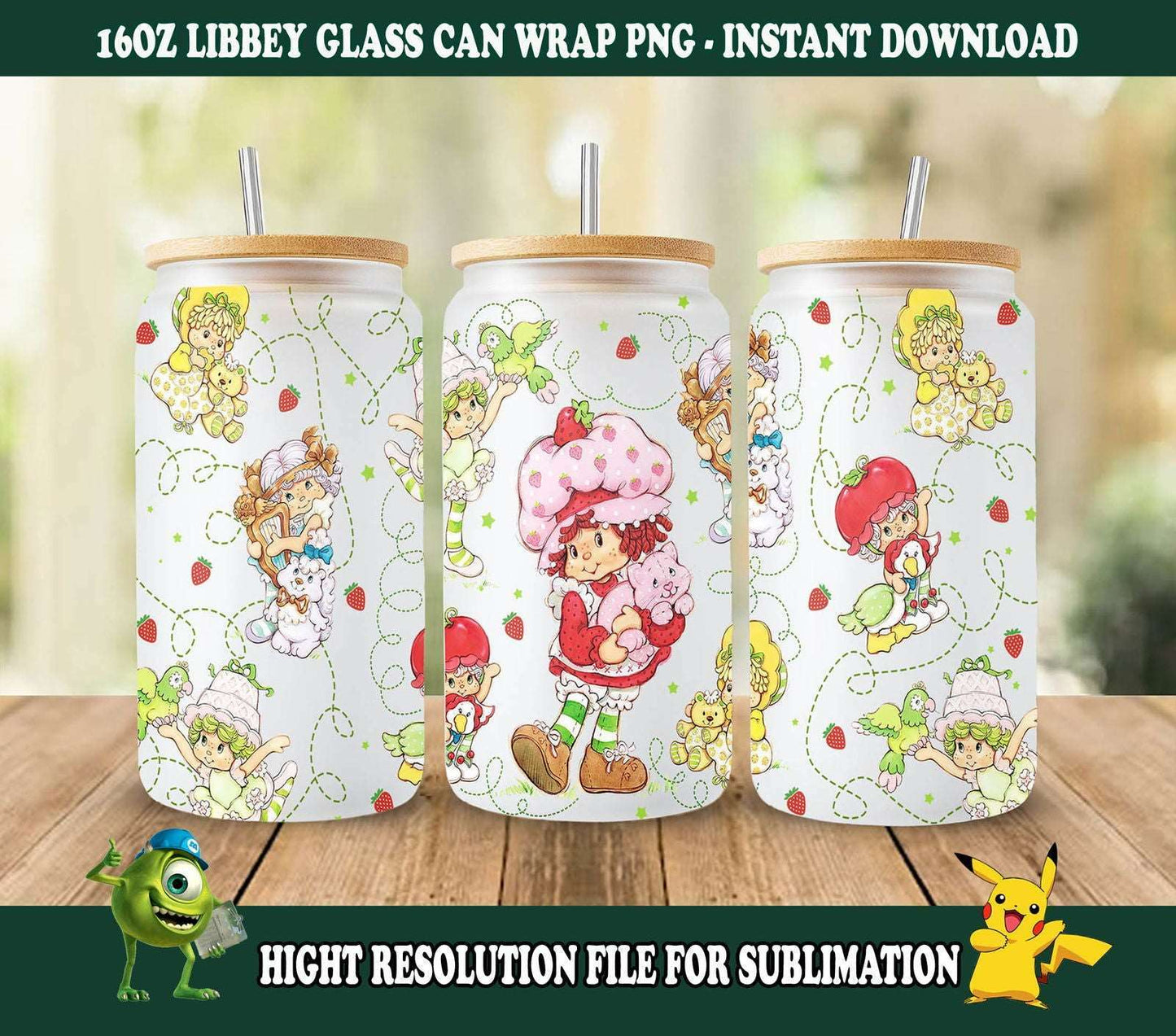 80s Cartoon Can Glass, 16oz Can Glass Wrap Design PNG, Retro Cartoon 80s Tumbler