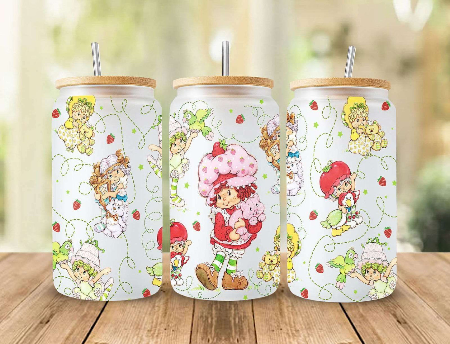 80s Cartoon Can Glass, 16oz Can Glass Wrap Design PNG, Retro Cartoon 80s Tumbler