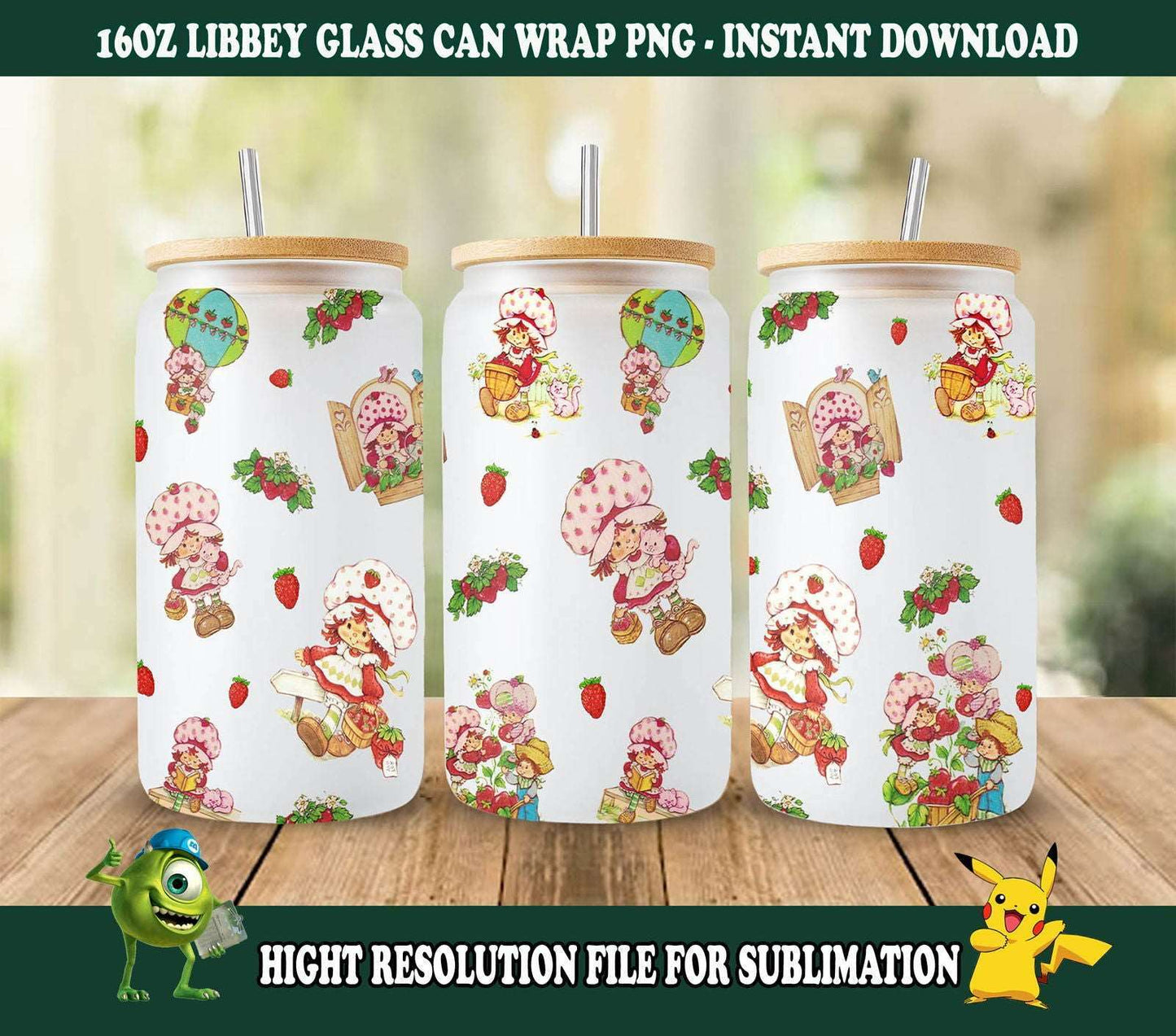 80s Cartoon Can Glass, Cartoon 16oz Can Glass Wrap Design, Retro Cartoon 80s Tumbler