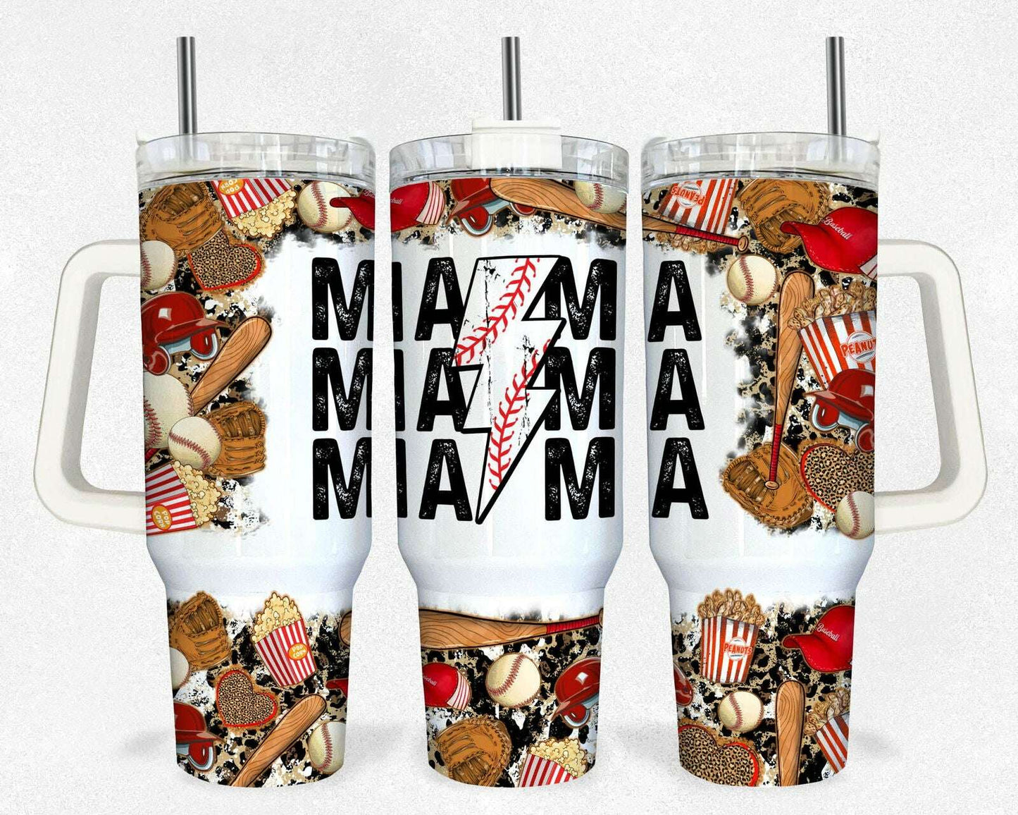 Baseball Mama 40oz Tumbler Wrap 1
