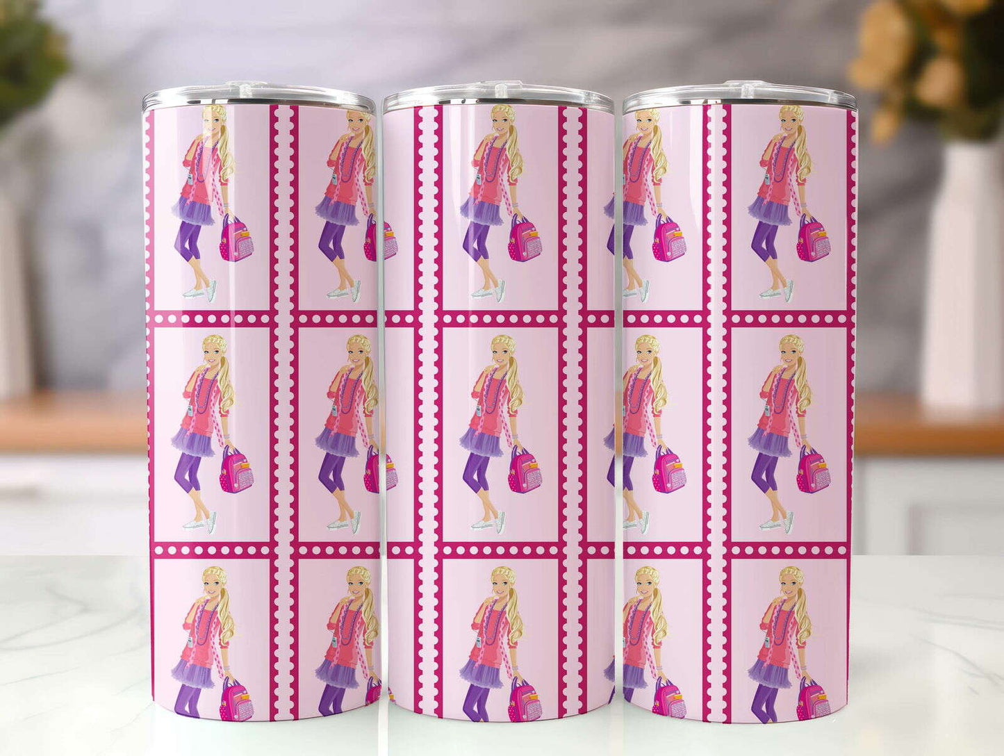 BB Tumbler Wrap, 20oz Straight Skinny Wrap, Sublimation Design 54