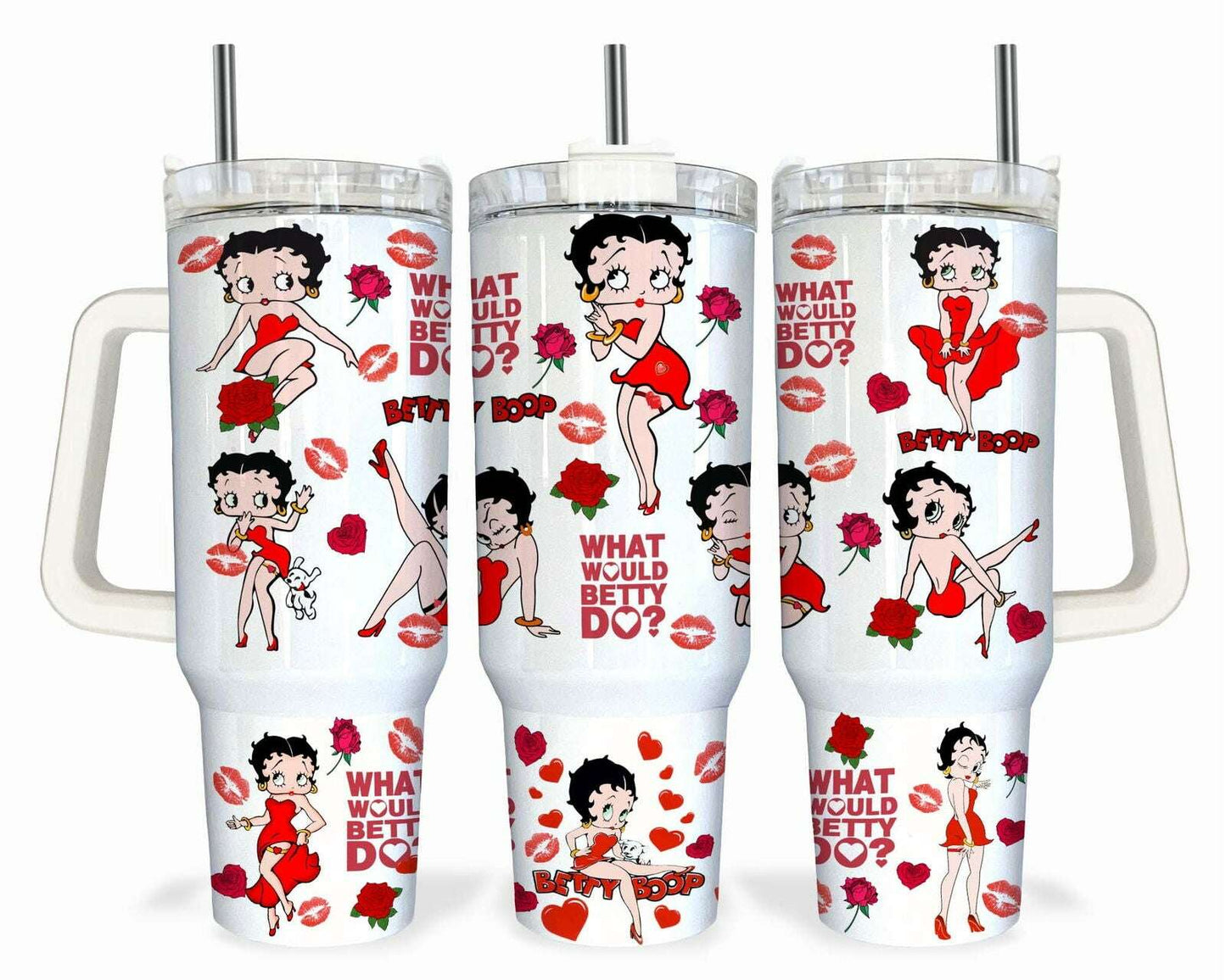 Betty Boop Tumbler 40oz Wrap, Funny Betty Tumbler Png