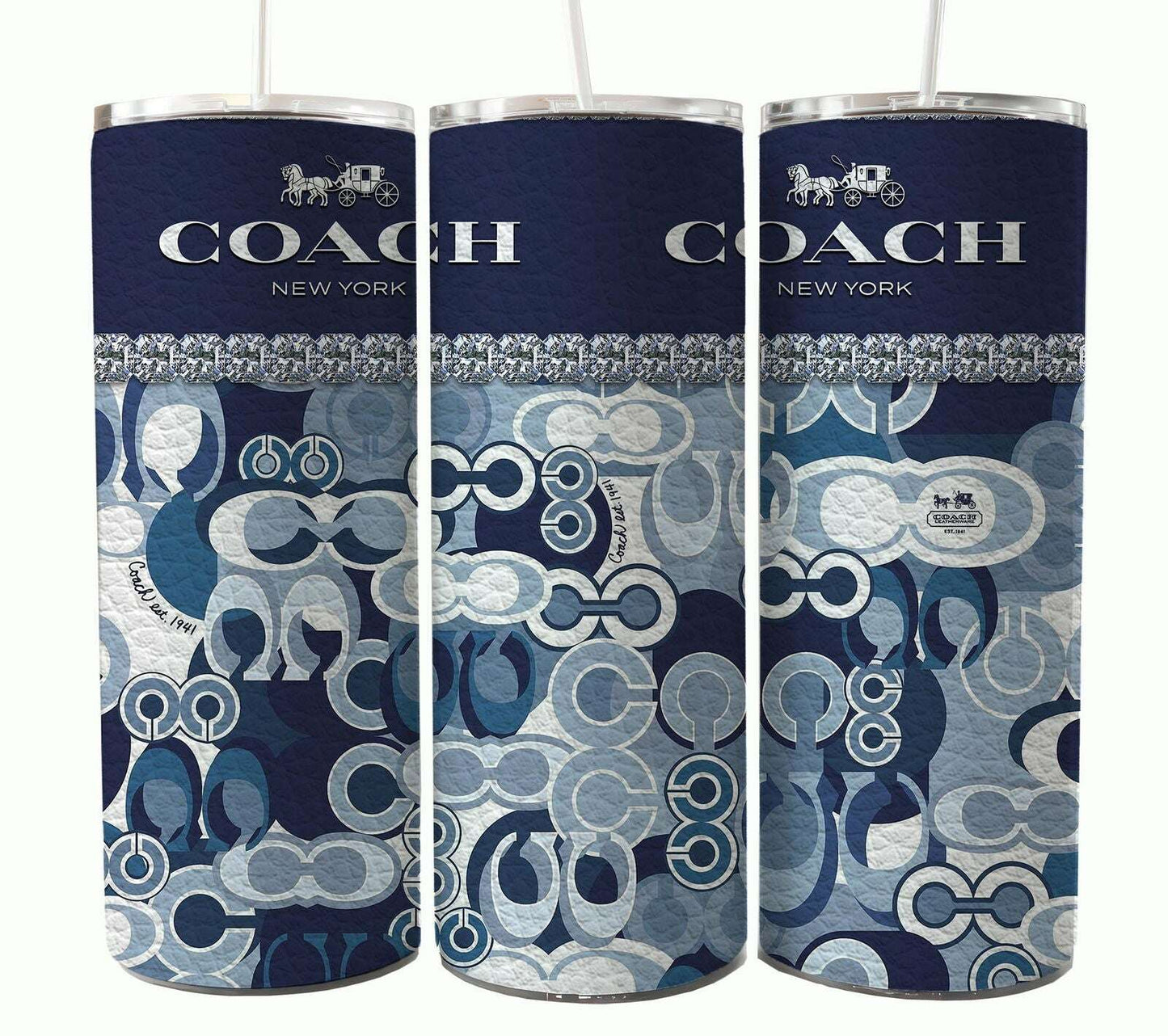 Bundle 25 Coach Designs 20oz Tumbler Wrap, Skinny 20oz Tumbler Sublimation