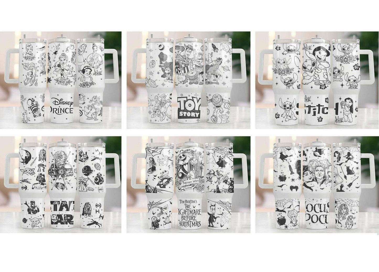 Bundle 40 oz Tumbler Wrap, Halloween Quencher Tumbler Sublimation