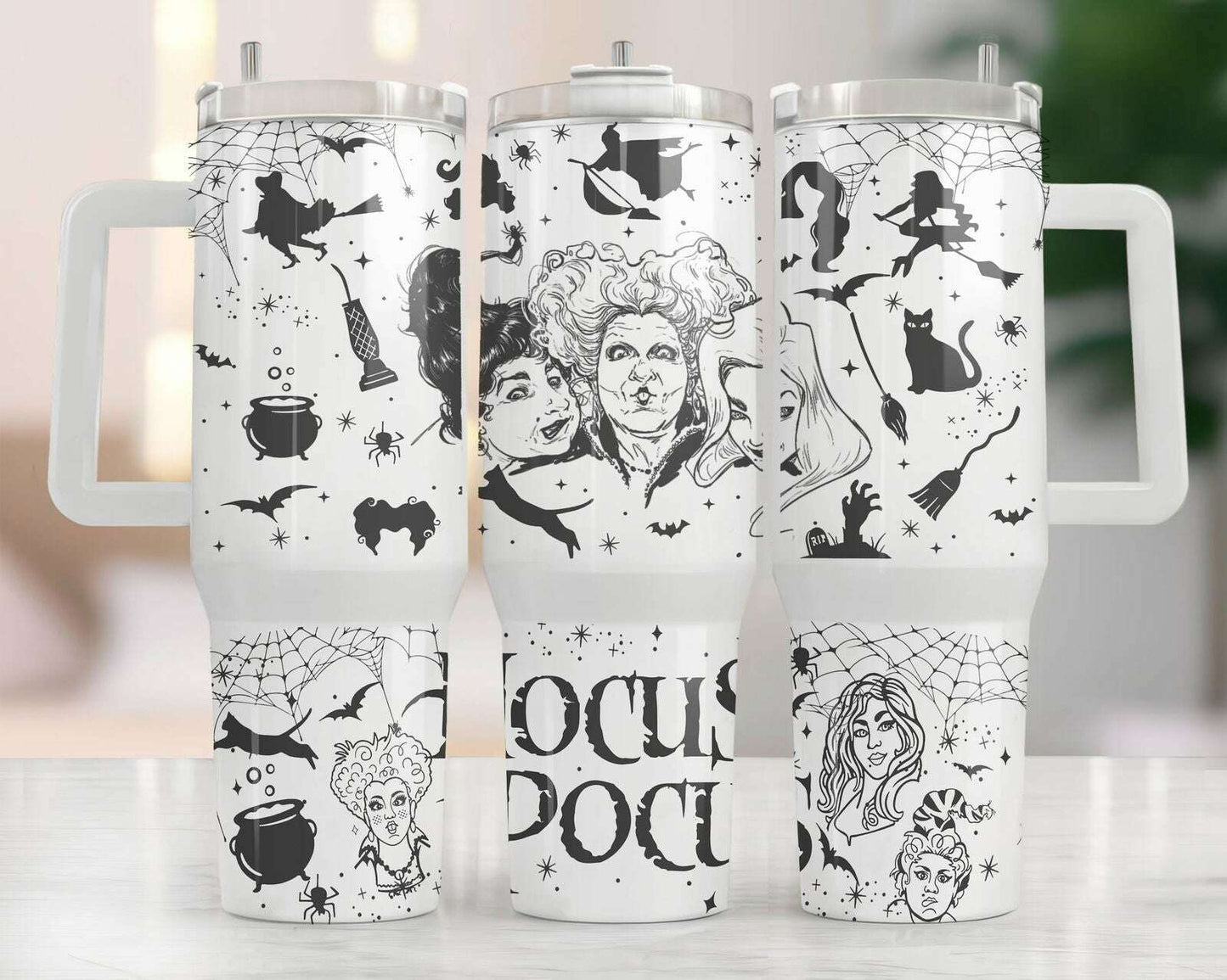 Bundle 40 oz Tumbler Wrap, Halloween Quencher Tumbler Sublimation