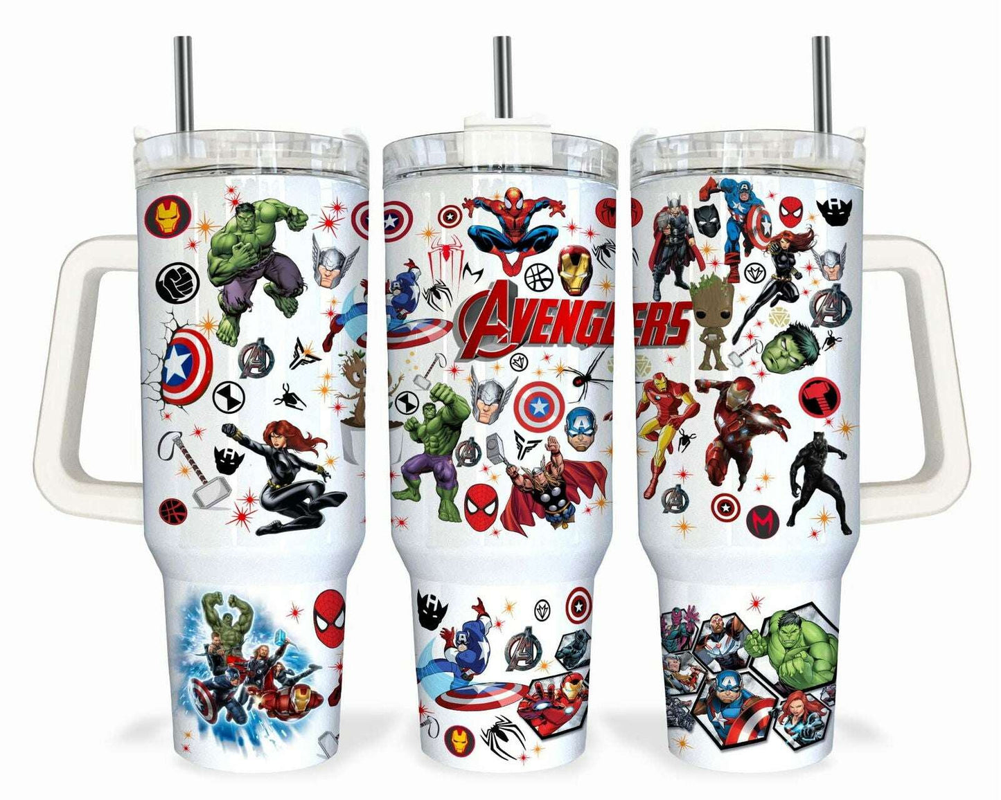 Bundle Cartoon Movies Character 40oz Tumbler Wrap Png Designs, Movies Characters 40oz Quencher Tumbler