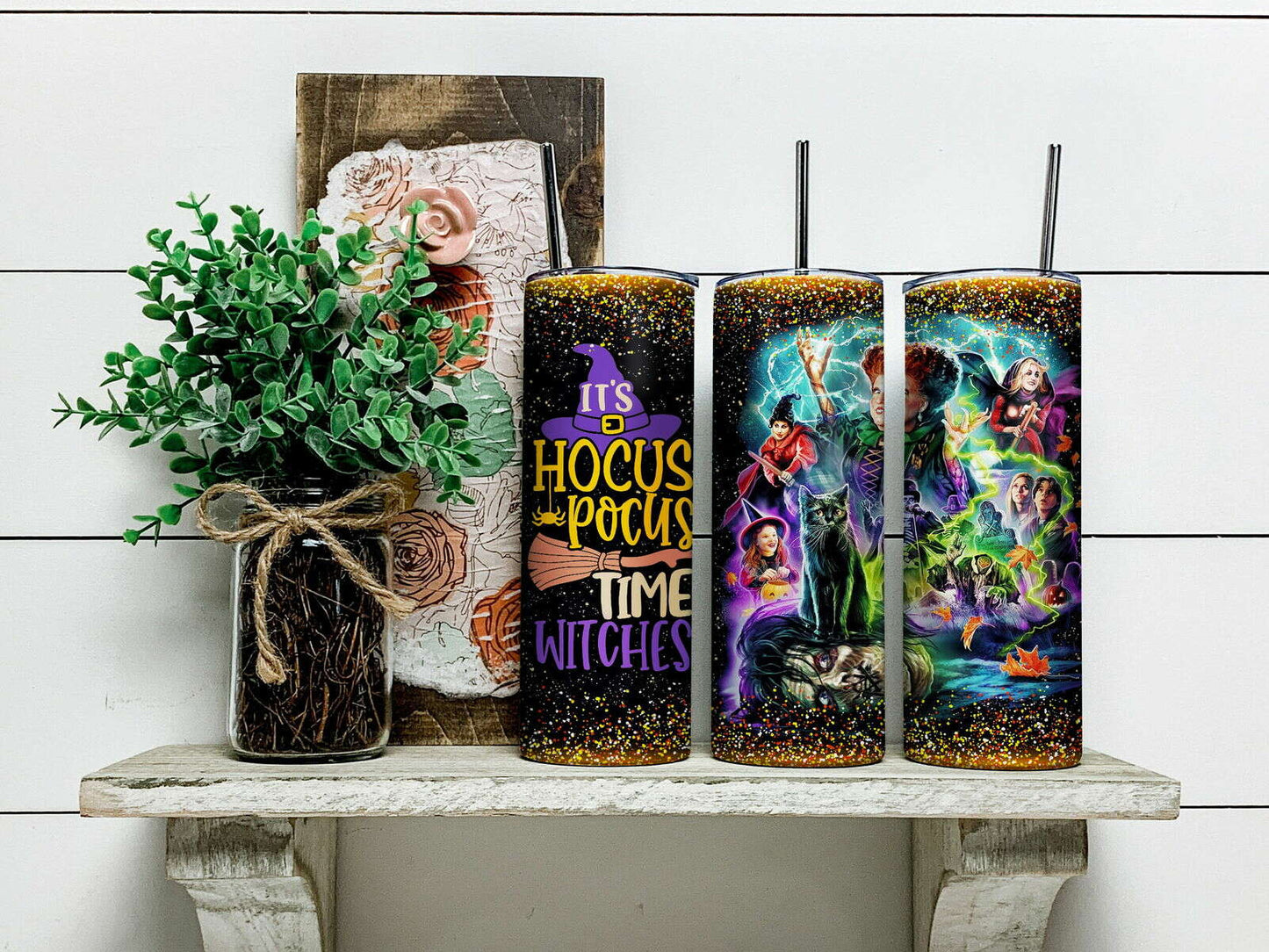 Bundle HoPs Tumbler, Halloween Tumbler 20oz Skinny Sublimation