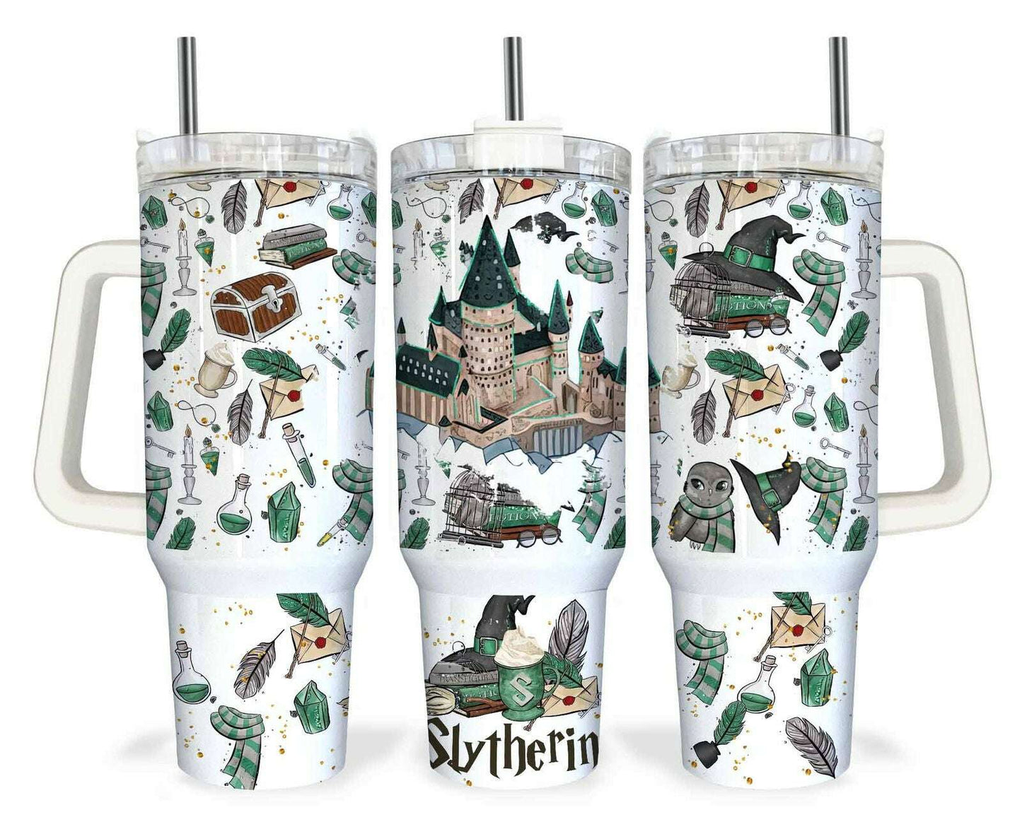 Bundle HP Magic 40oz Tumbler Wrap, HP Quencher Sublimation Design