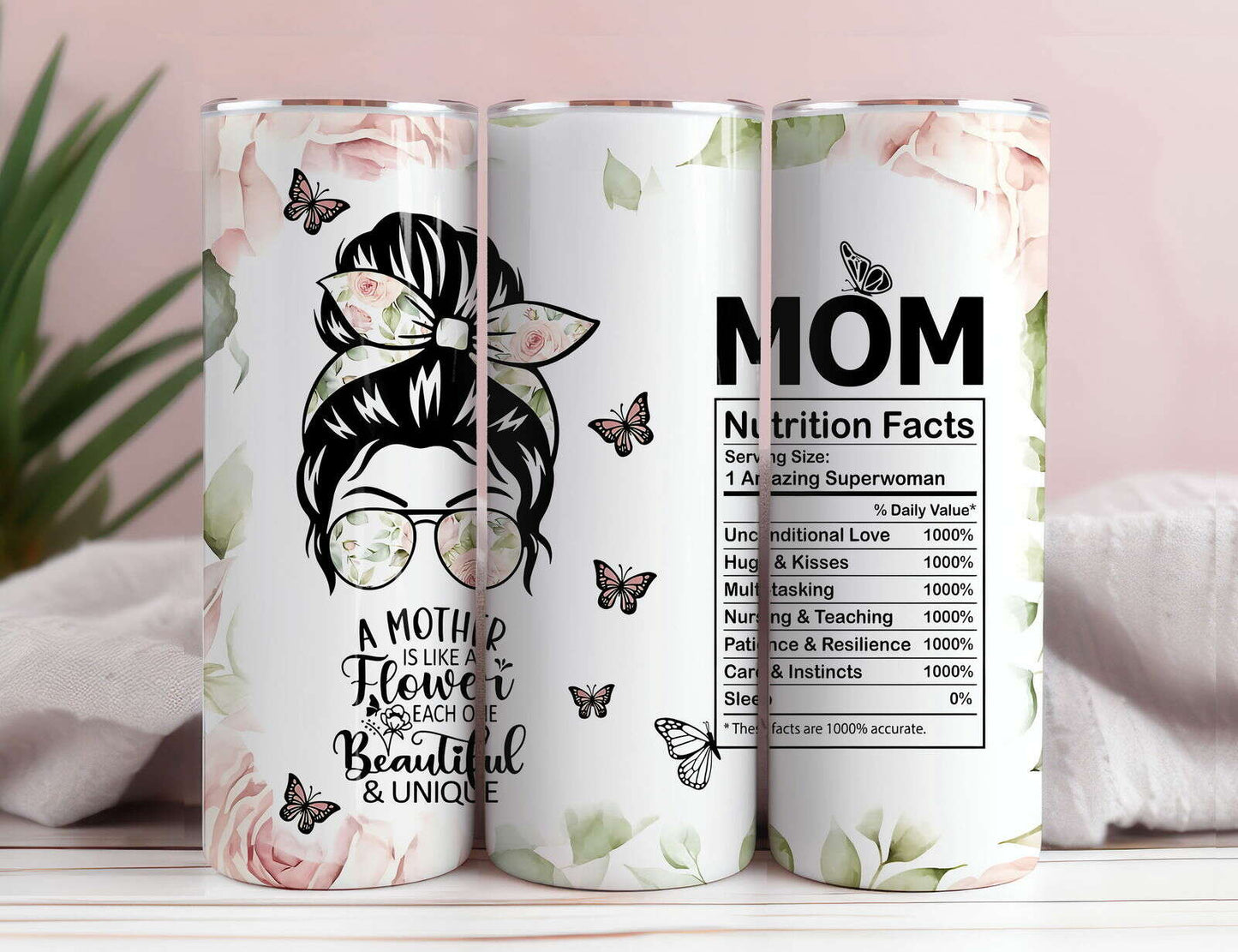 Bundle Mom Nutrition Facts 20oz Skinny Straight & Tapered Designs