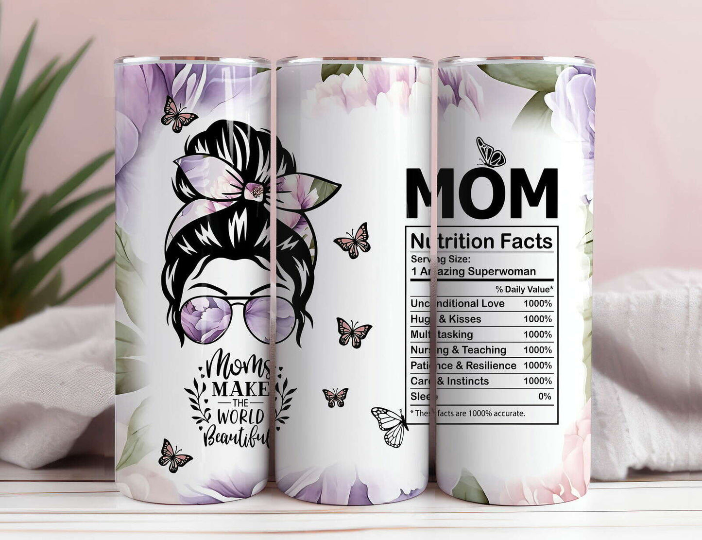 Bundle Mom Nutrition Facts 20oz Skinny Straight & Tapered Designs