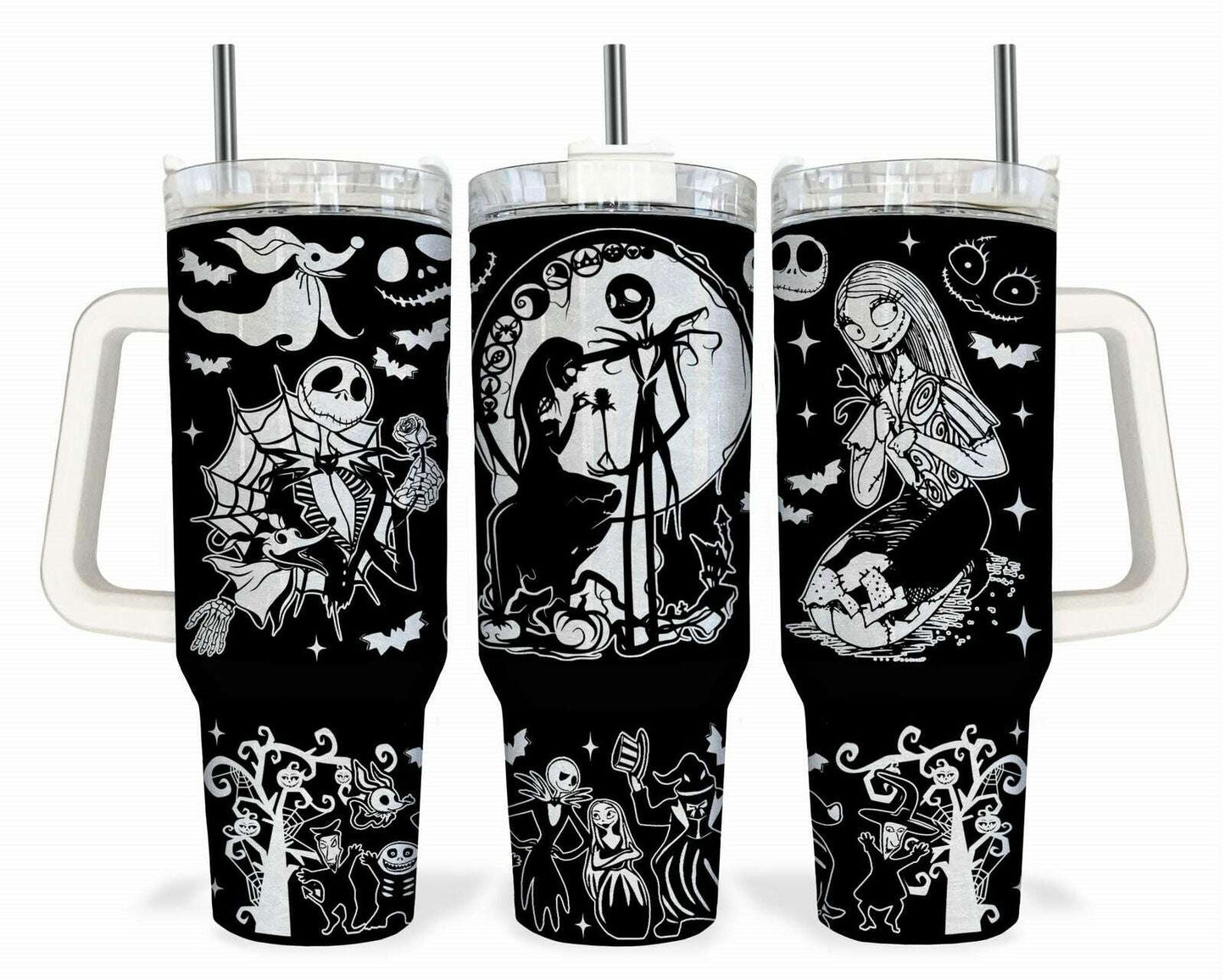 Bundle Nightmare Before Christmas 40oz Tumbler Wraps, Halloween, Christmas Tumbler Wrap