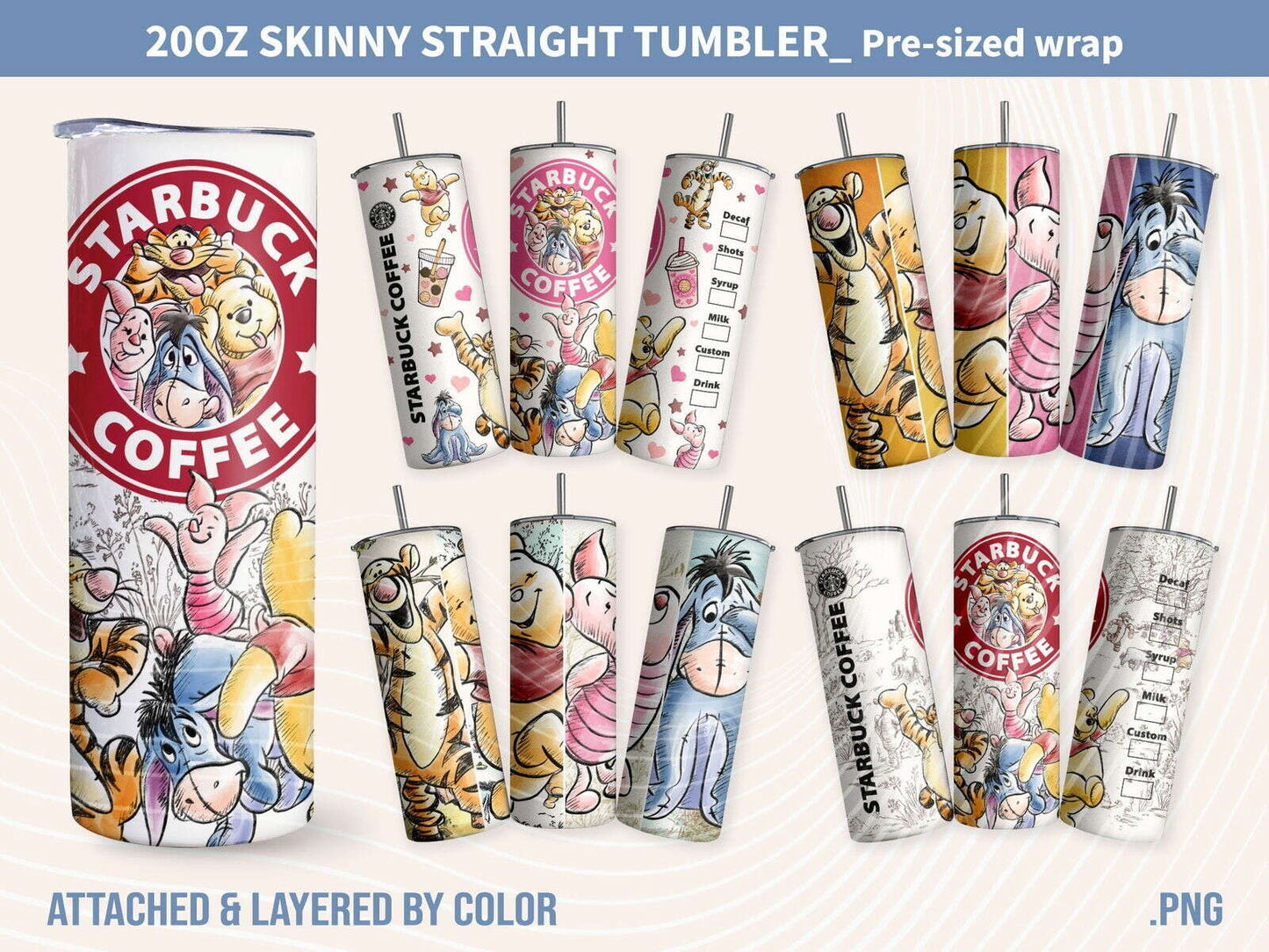 Bundle Retro Ph Tumbler Wrap, Vintage Tumbler Wrap, Happy Valentine Day