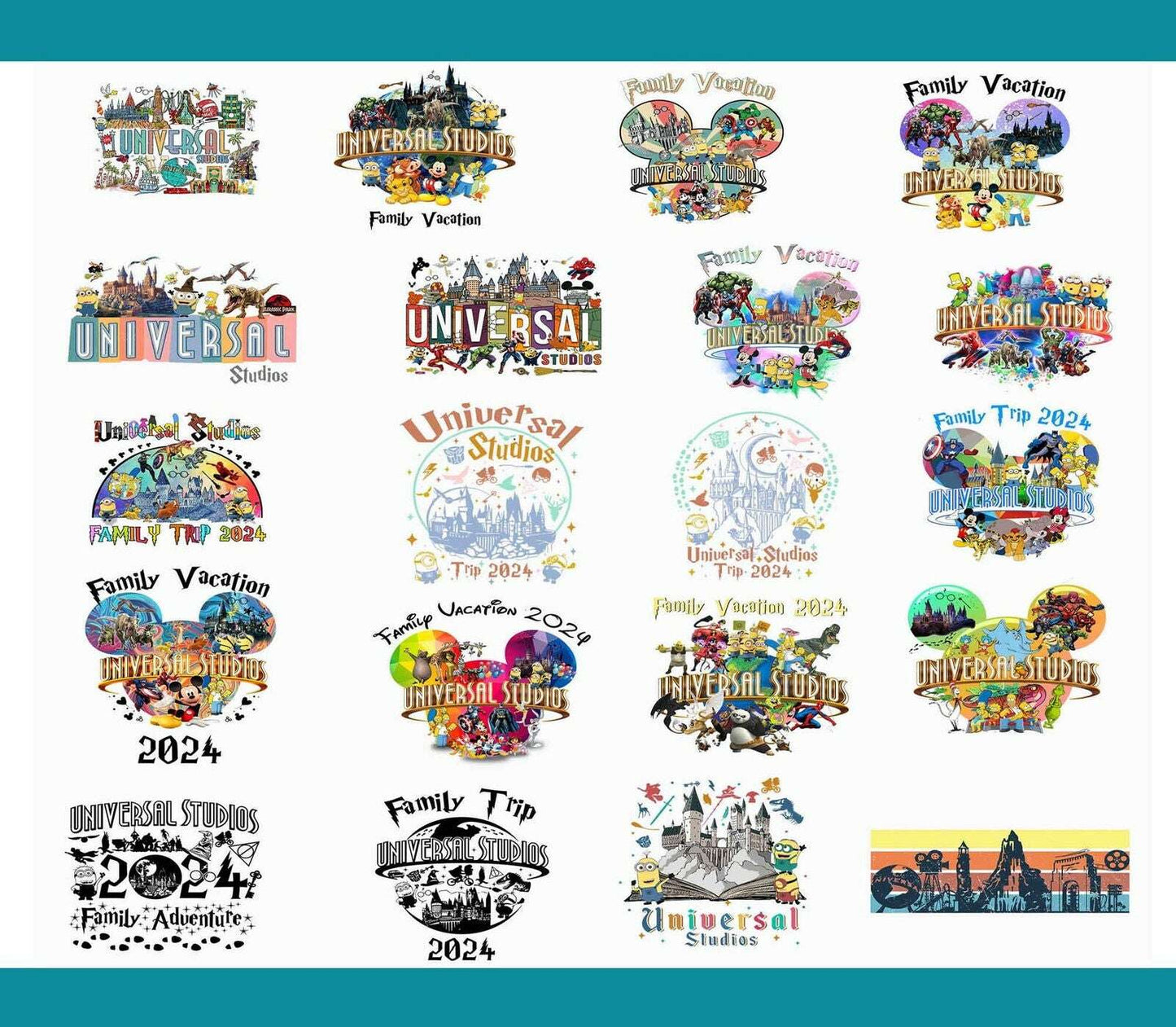 Bundle Universal Studios Design Png, Family Vacation, Family Trip
