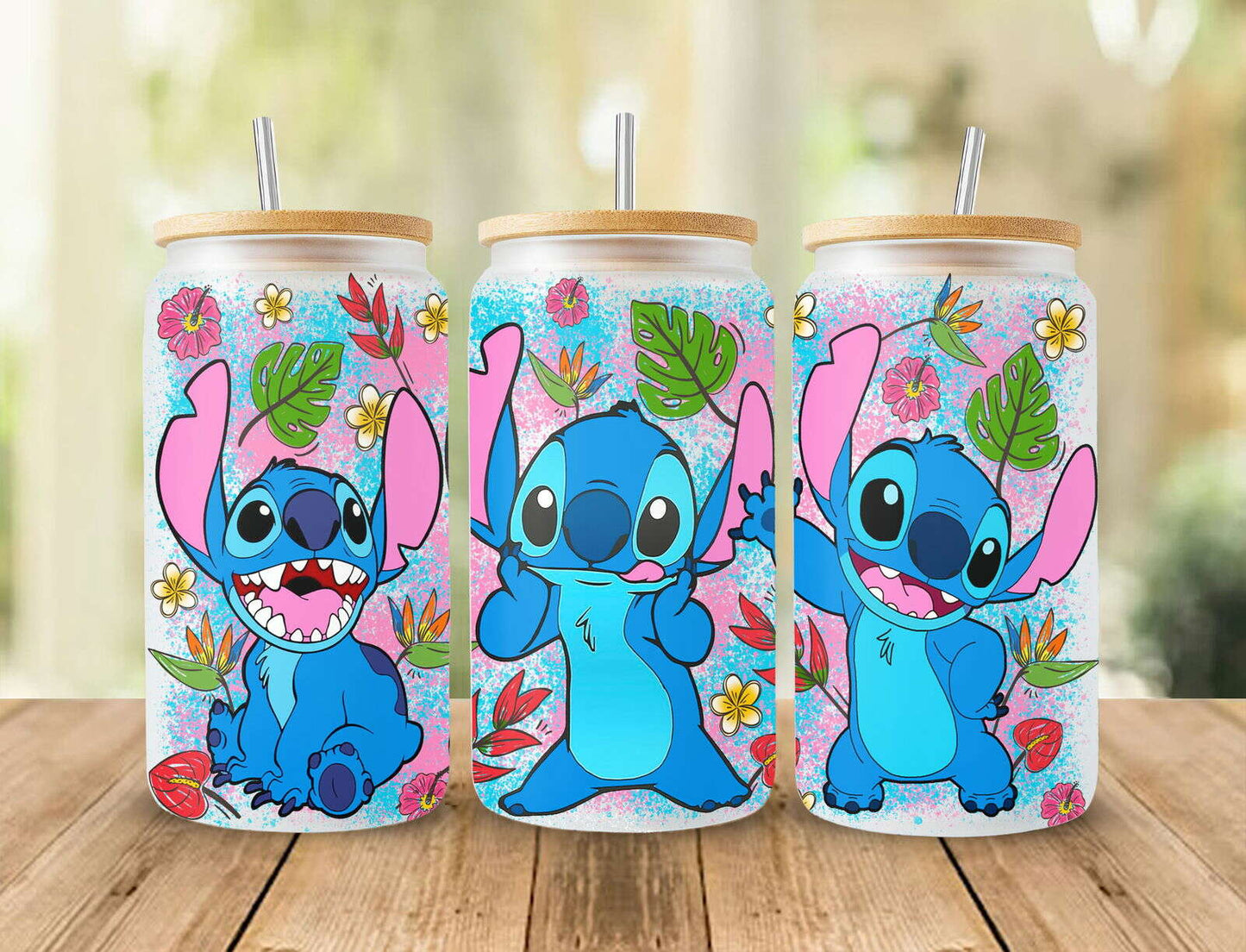 Cartoon 16oz Can Glass, Libbey Can Glass, Png Instant Download