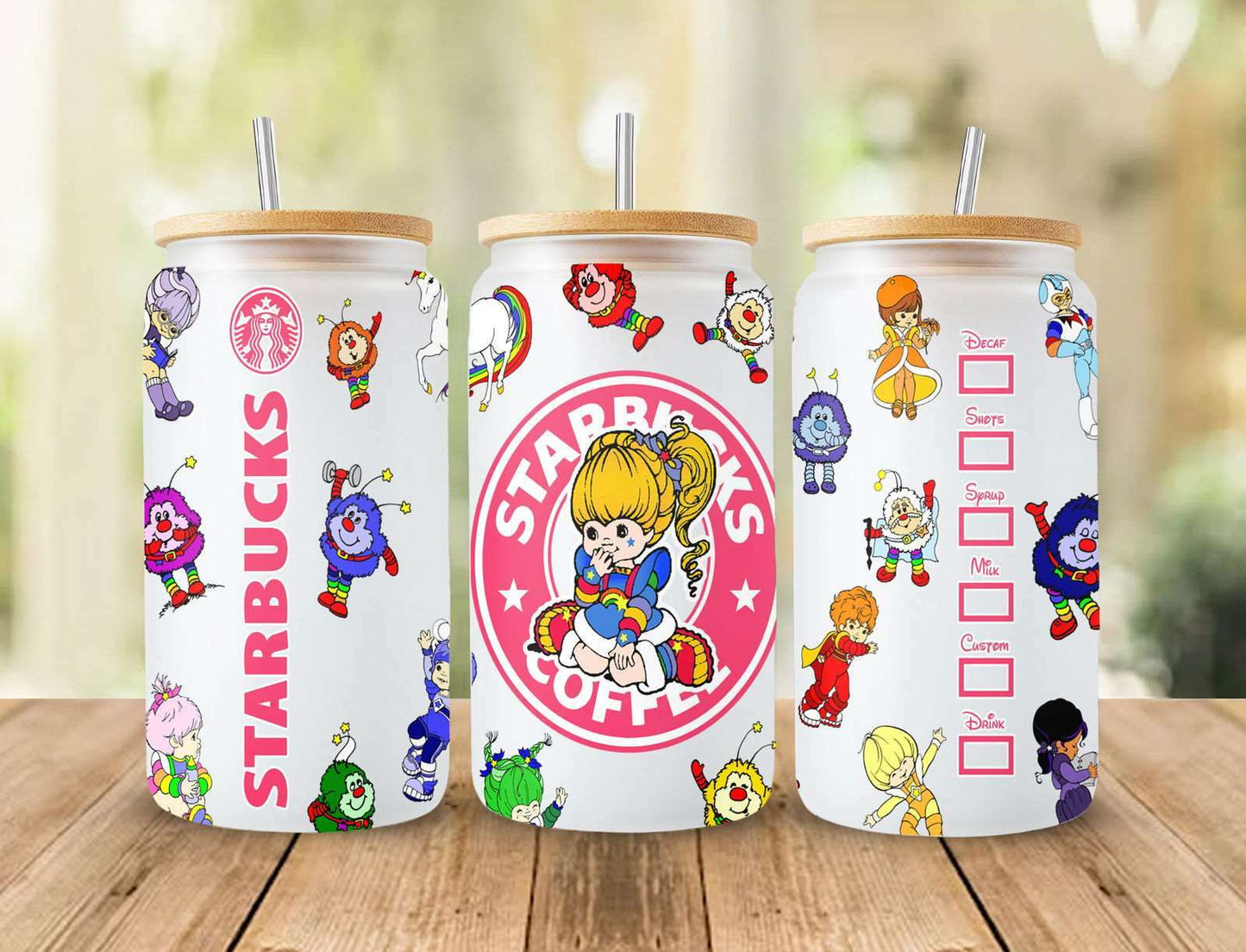 Cartoon 16oz libbey can Cartoon PNG, 16oz Glass Can Wrap, 16oz Libbey Can Glass