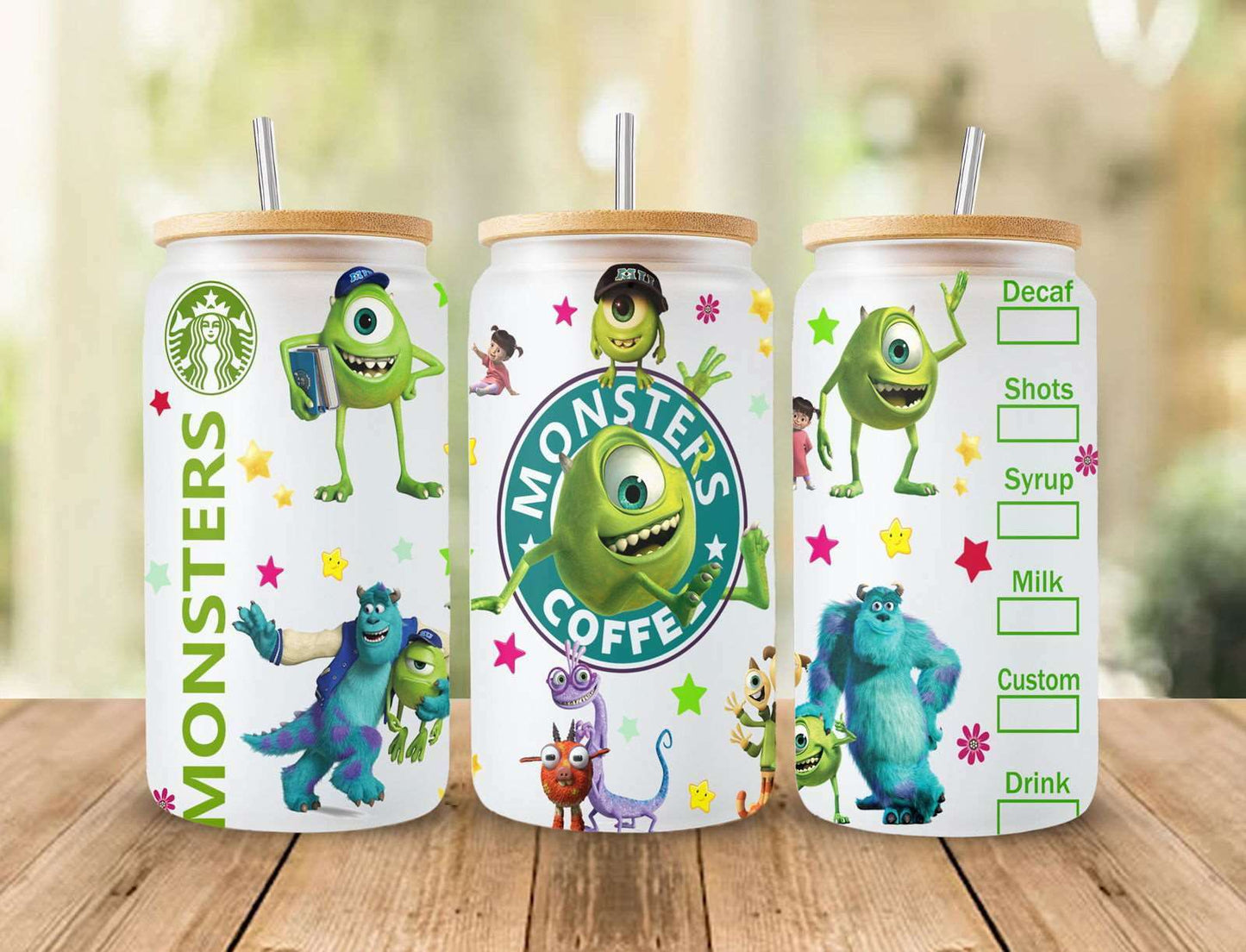Cartoon 16oz Libbey Skinny Wrap, Sublimation Design, Digital Download