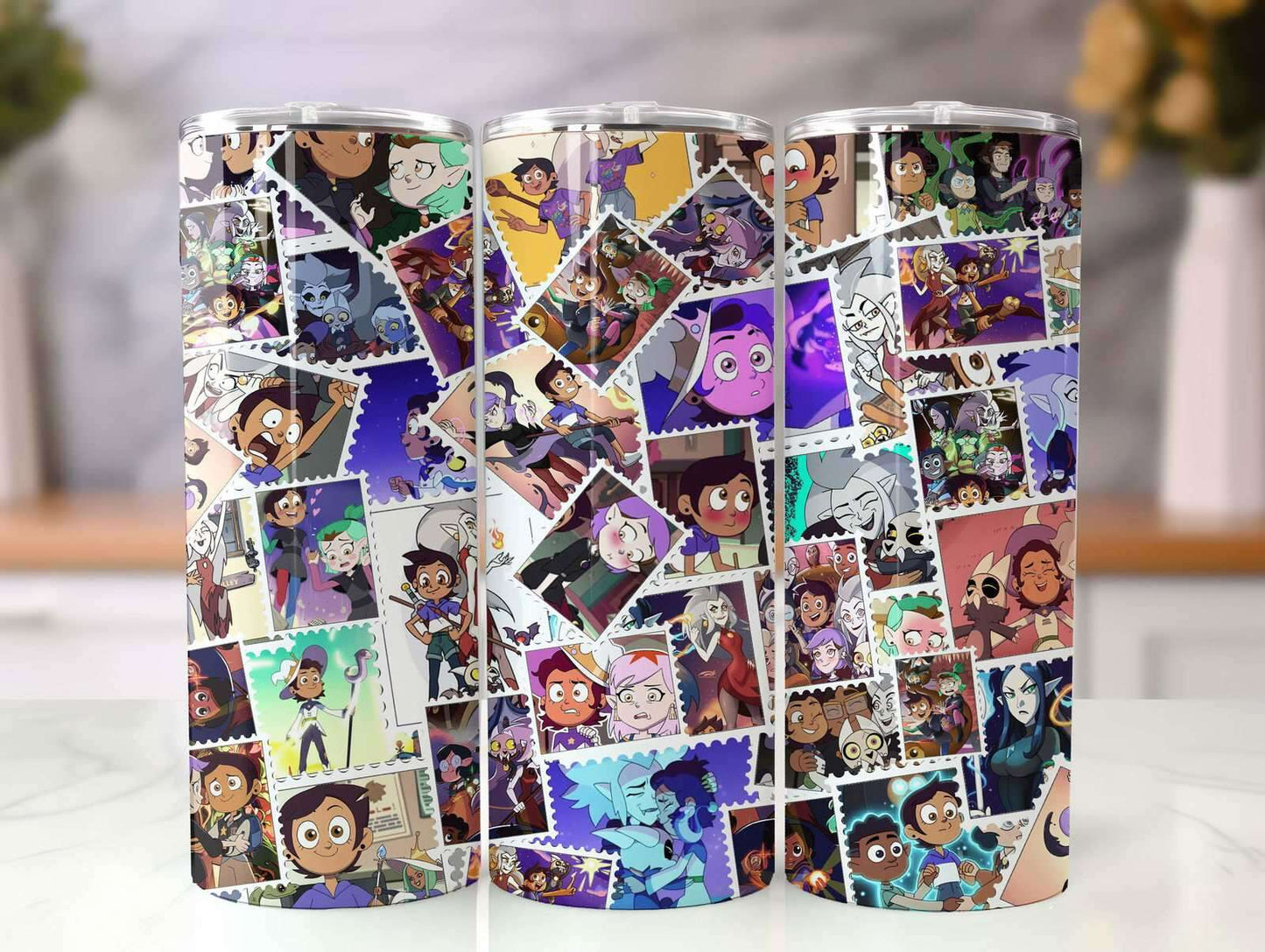 Cartoon 20oz Tumbler Wrap Png, Owl Cartoon Tumbler Png Skinny Sublimation