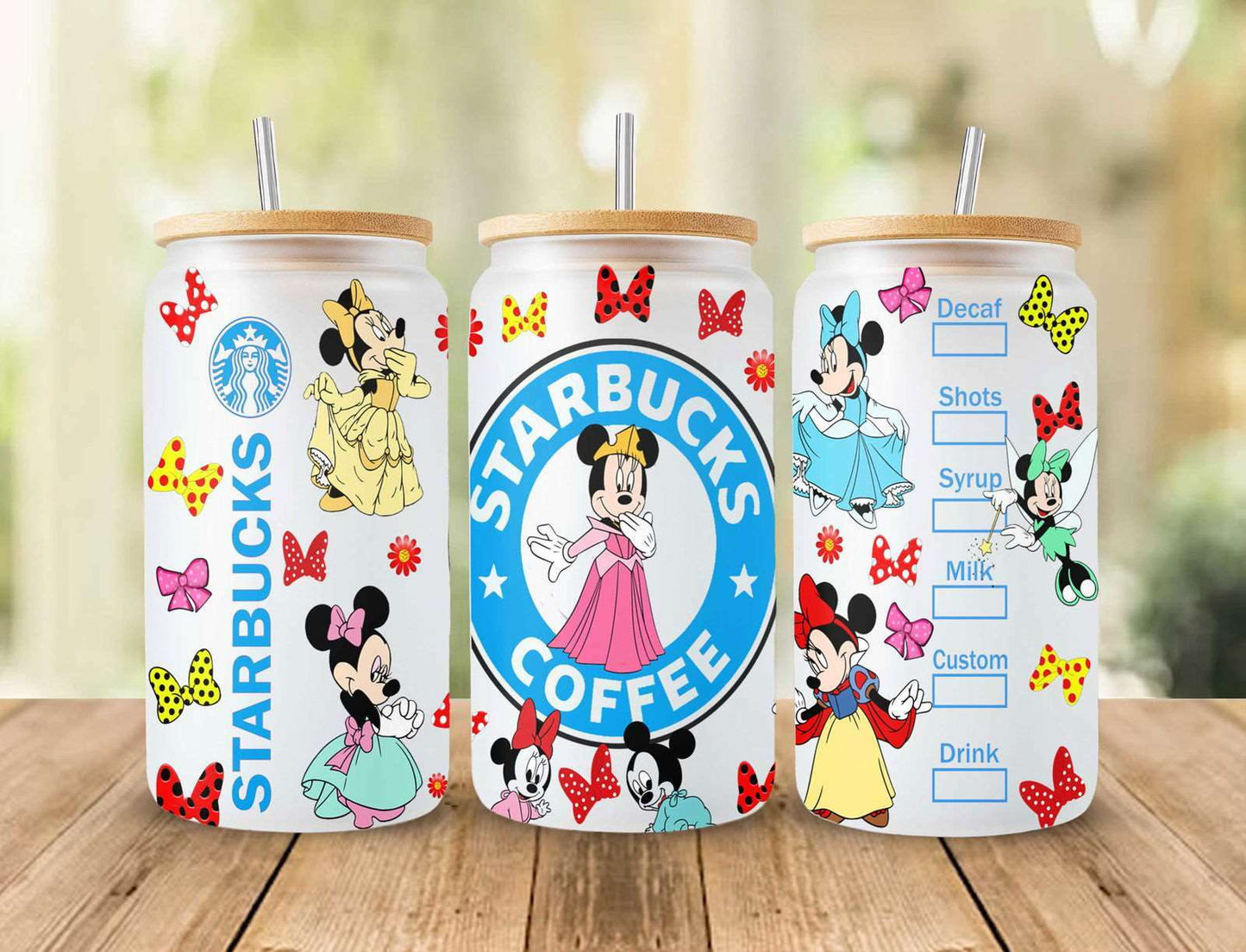 Cartoon Character 16oz Libbey Can PNG, Snacks Glass Can Wrap, 16oz Glass Can Wrap