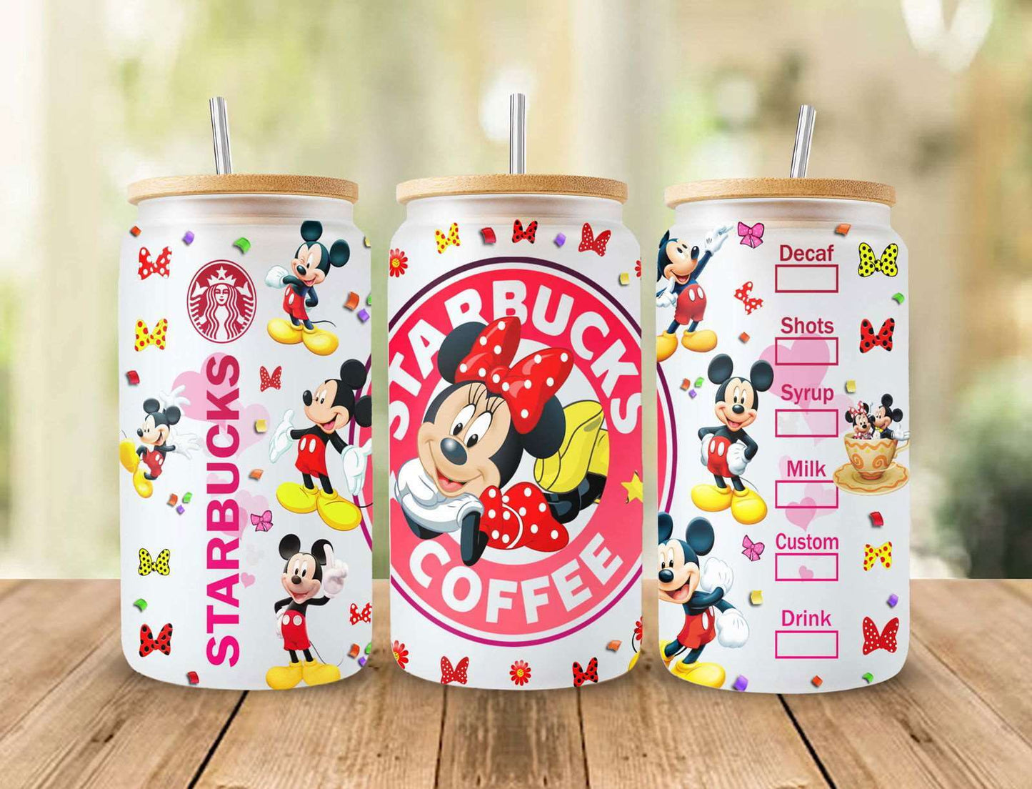 Cartoon Character 16oz Libbey Can PNG, Snacks Glass Can Wrap