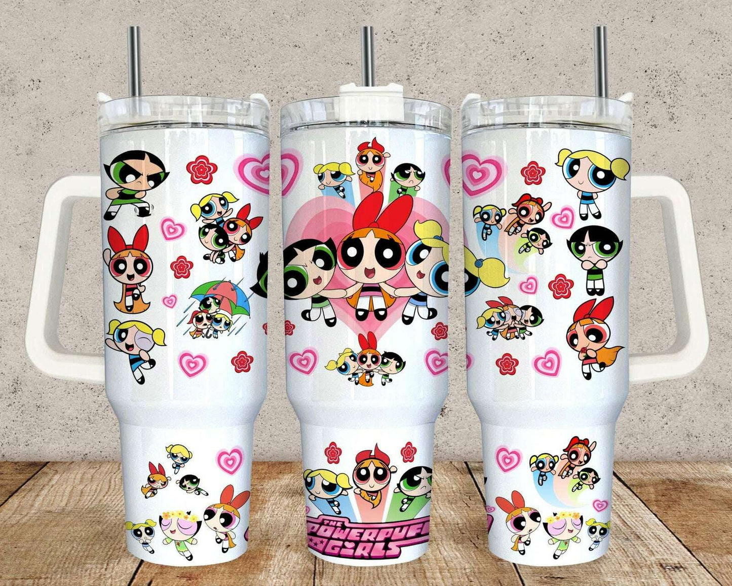 Cartoon Character 40oz Tumbler Wrap PNG, Cute Cartoon Sublimation Design