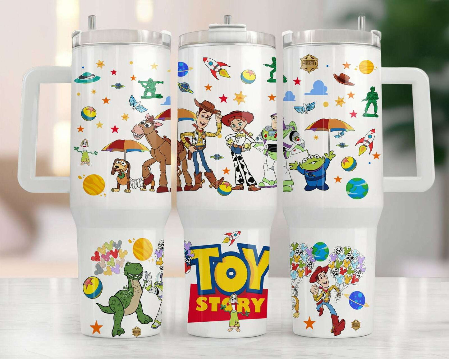 Cartoon Characters 40oz Tumbler Png, 40oz Quencher Tumbler