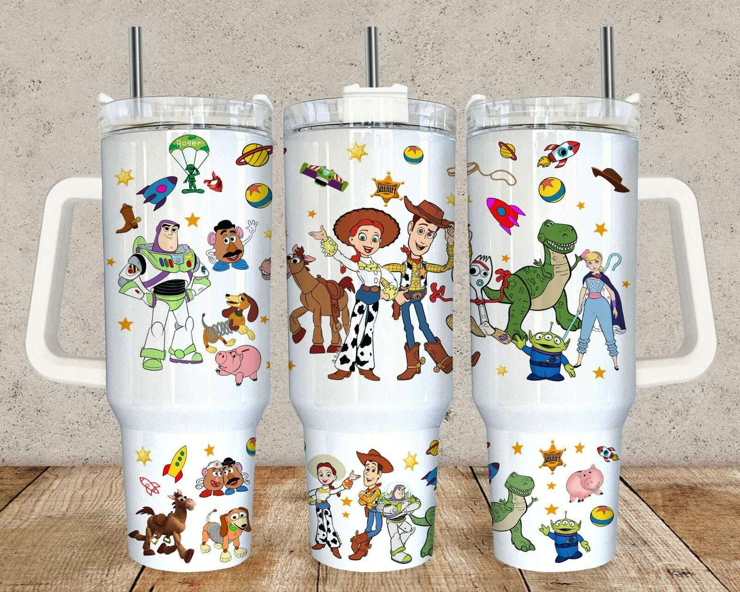 Cartoon Characters 40oz Tumbler Png, 40oz Quencher Tumbler Wrap