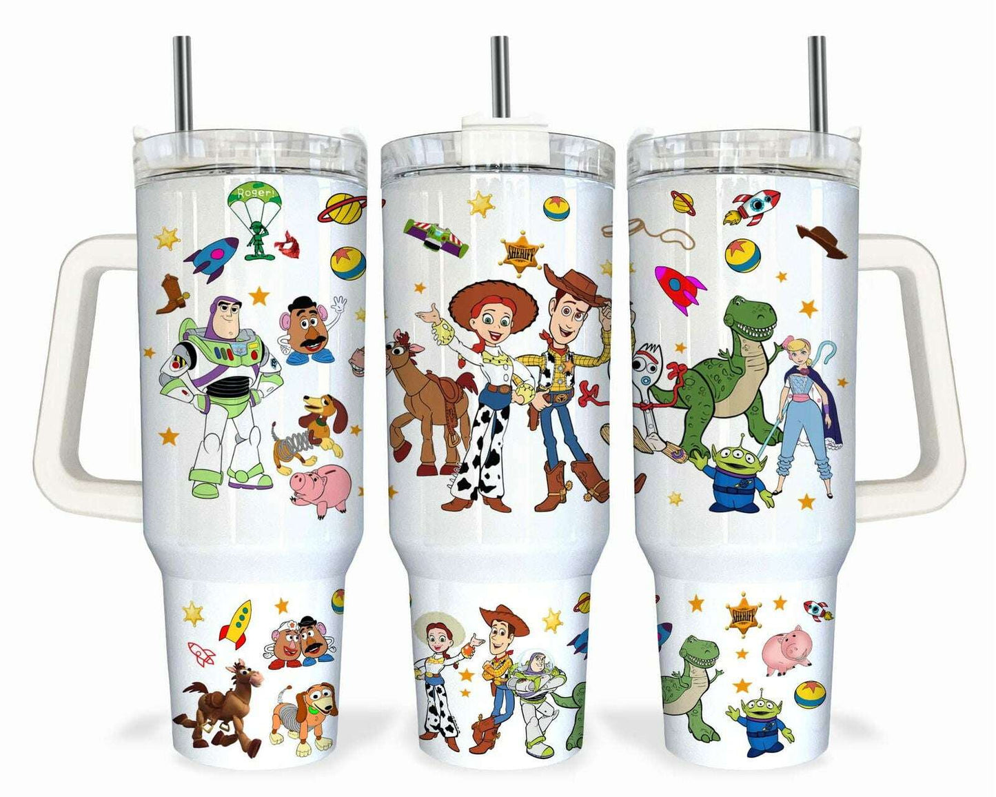 Cartoon Characters 40oz Tumbler Png, 40oz Quencher Tumbler Wrap