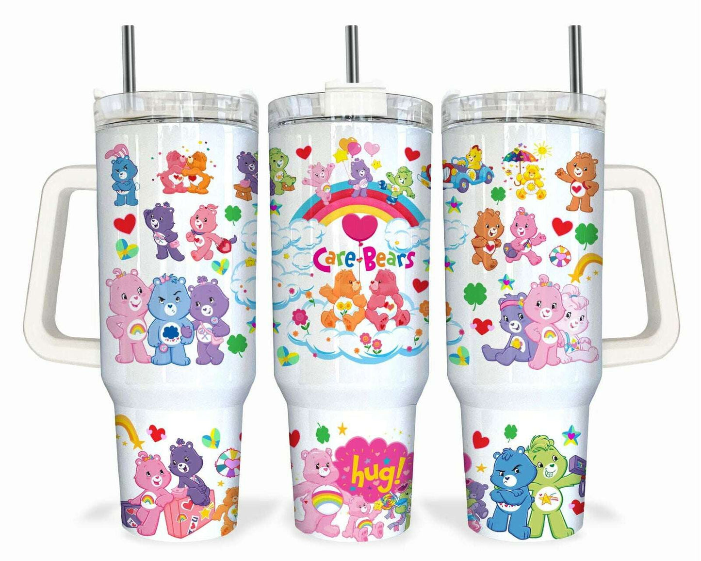 Cartoon Characters 40oz Tumbler Png, Cartoon Glitter Tumbler 40oz