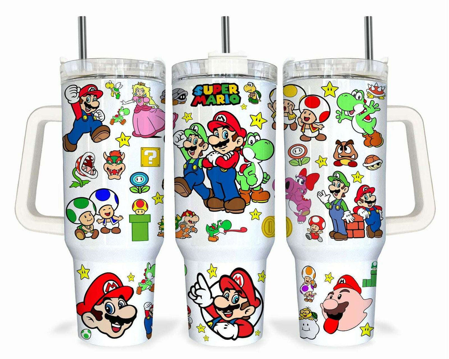 Cartoon Characters 40oz Tumbler Wrap, Cartoon 2 pieces 40oz Tumbler