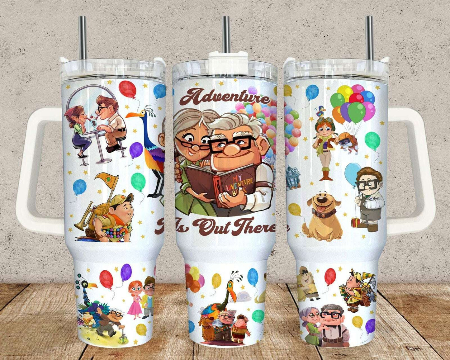 Cartoon Movies Characters Tumbler 40oz Quencher Wrap, Valentine Day Tumbler Design