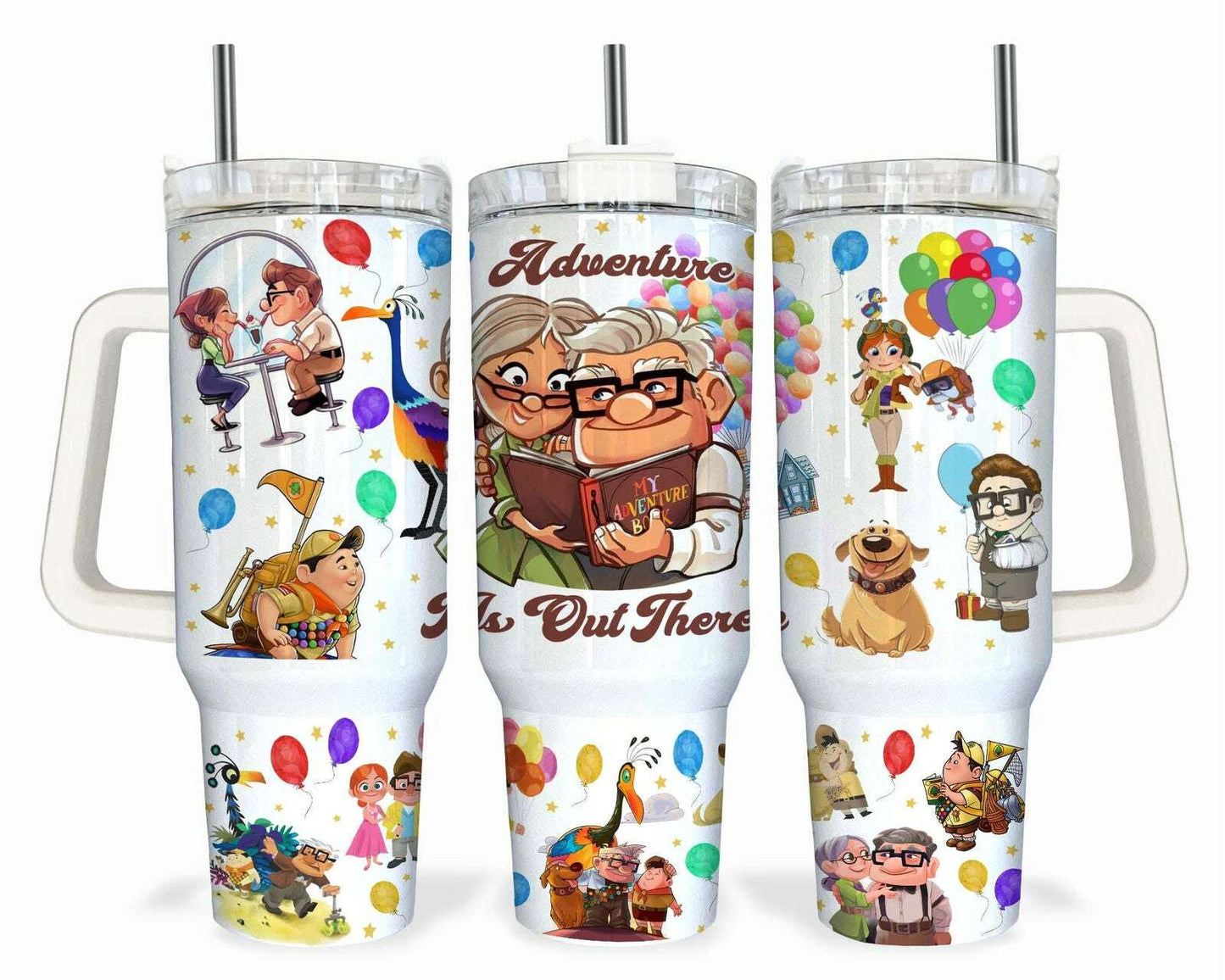 Cartoon Movies Characters Tumbler 40oz Quencher Wrap, Valentine Day Tumbler Design